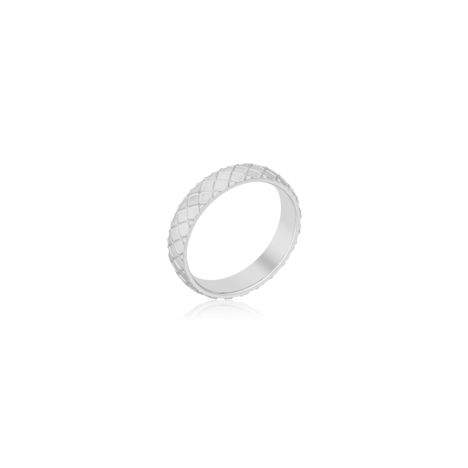Textured Stainless Steel Band Ring