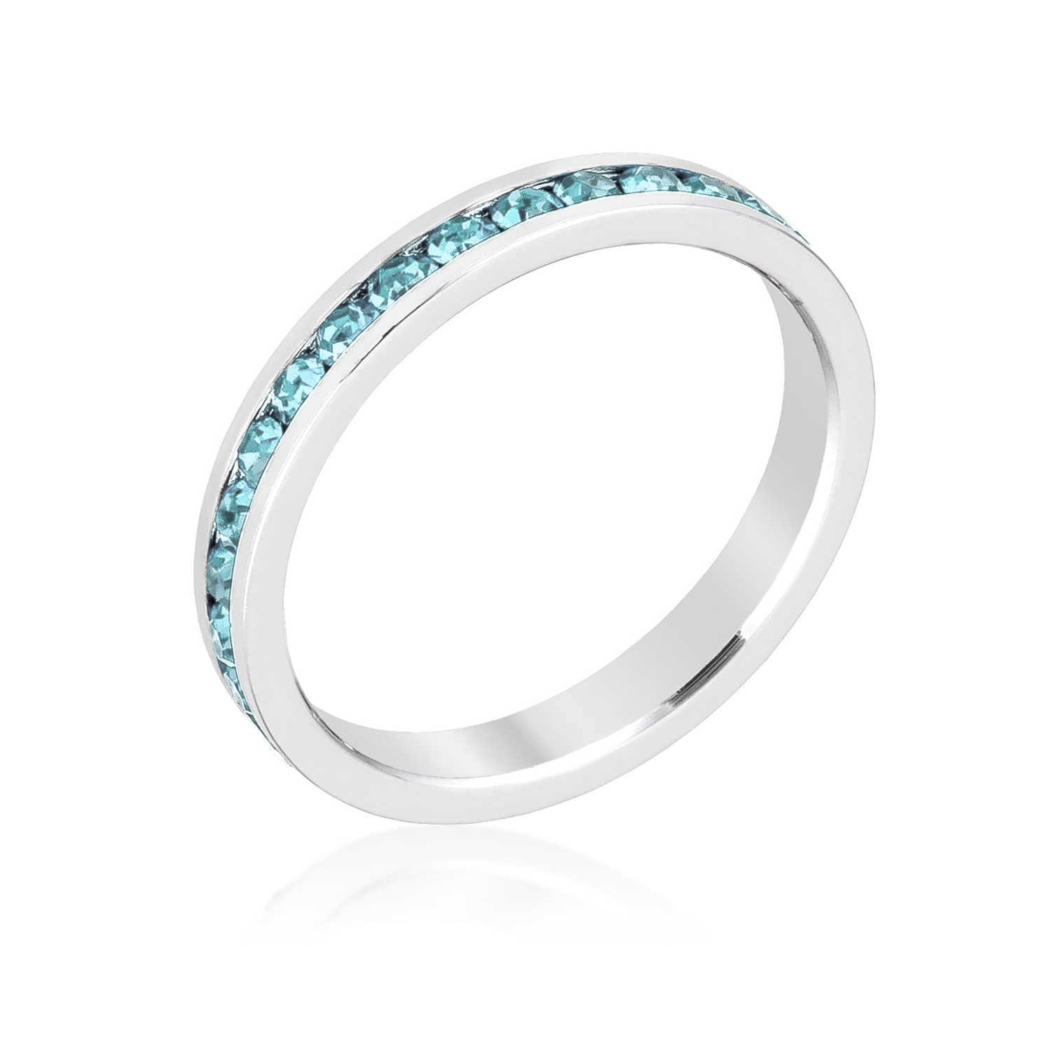 Stylish Stackables Aquamarine Crystal Ring