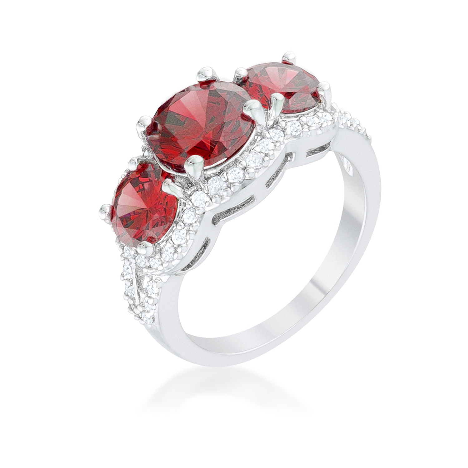 Garnet Classic Trio Ring