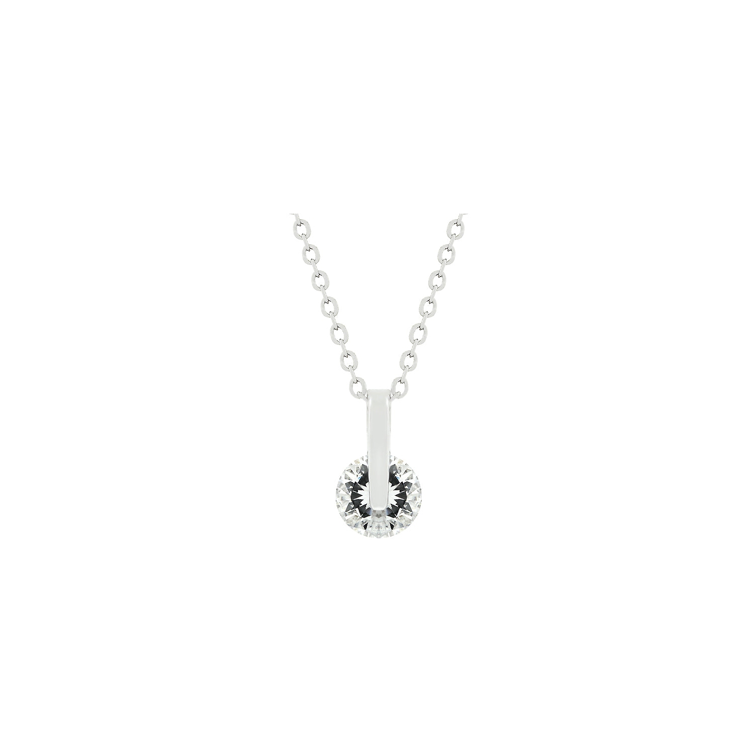 Classic Solitaire Cubic Zirconia Pendant