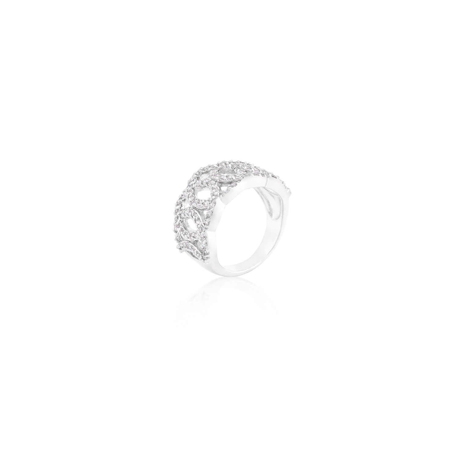 Bague circulaire en zircon cubique