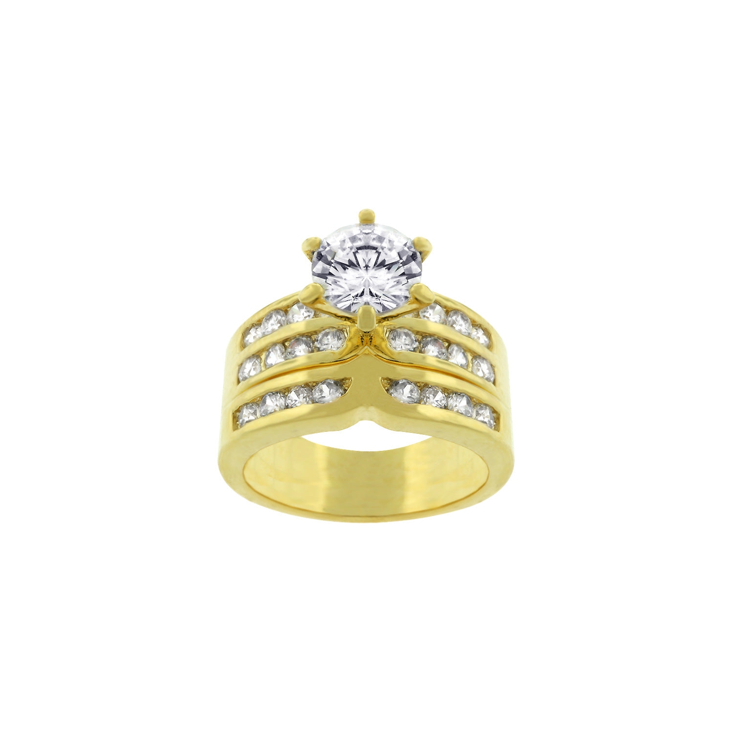Formal Goldtone Engagement Set