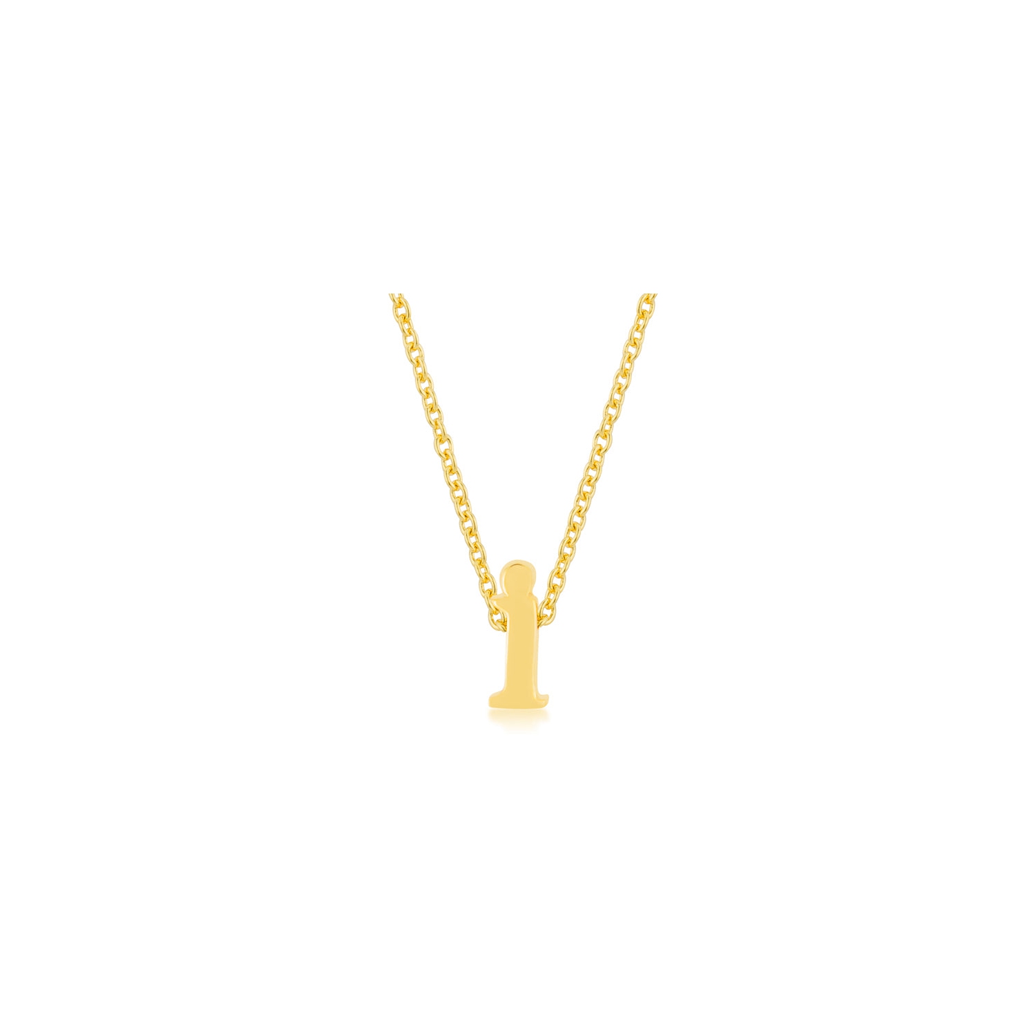 Golden Initial I Pendant