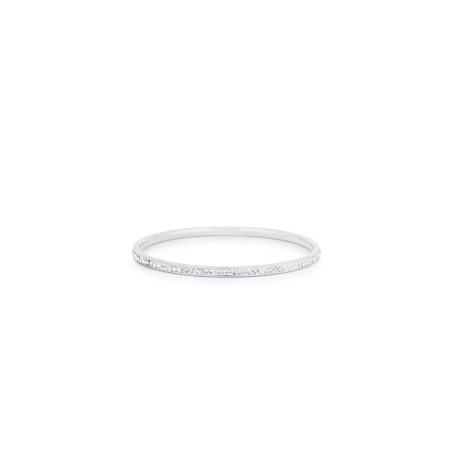Bracelet cristal simple plaqué rhodium