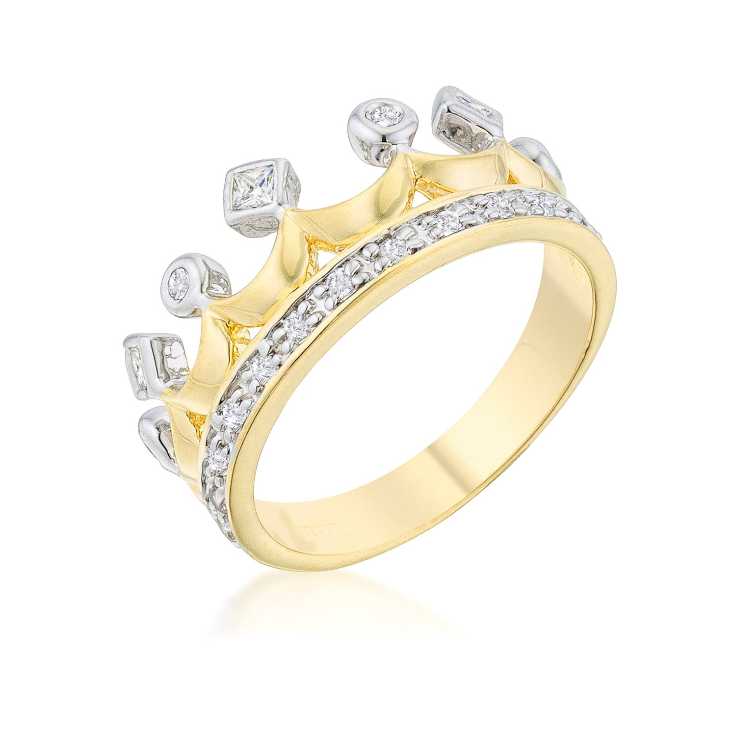 Two Tone Crown Ring