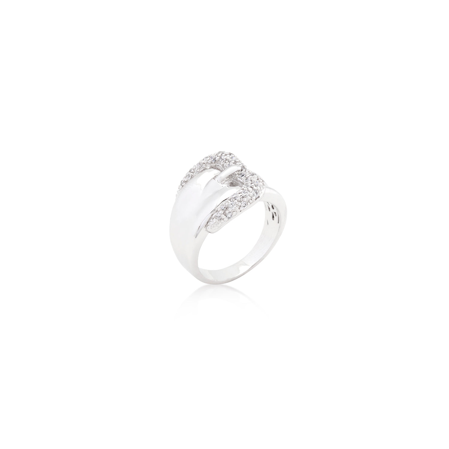 Simple Cubic Zirconia Belt Ring