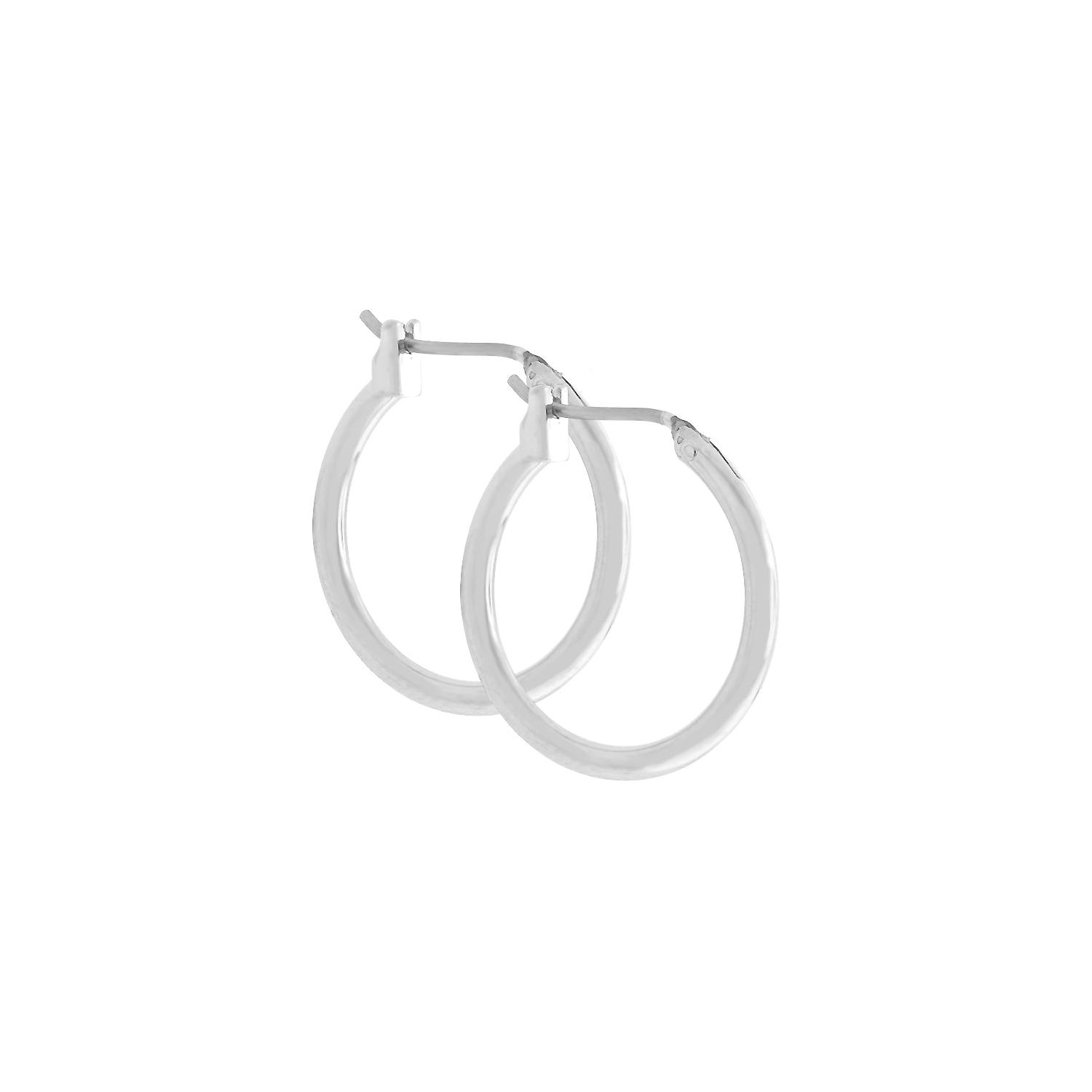 Anneaux d'oreilles ton argent simples