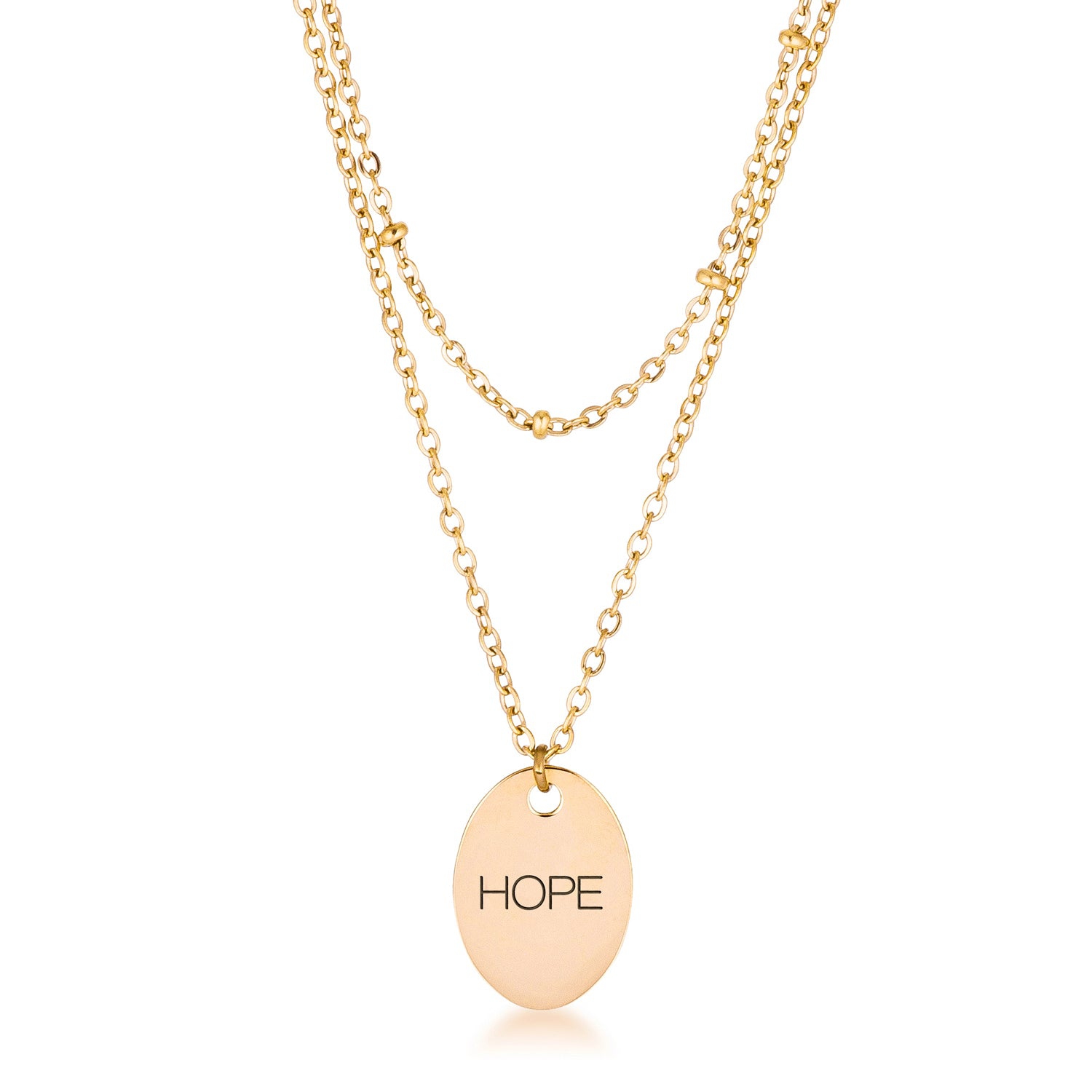 Delicate Plated Double Chain Necklace