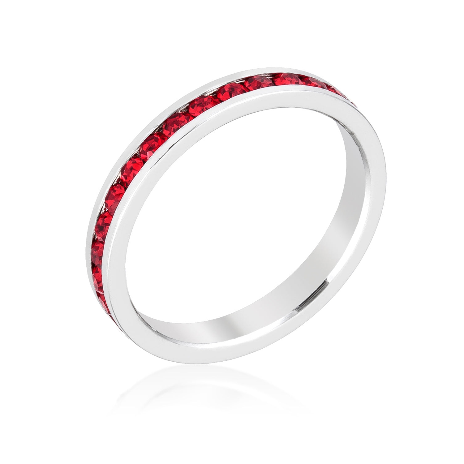 Stylish Stackables with Ruby Crystal Ring