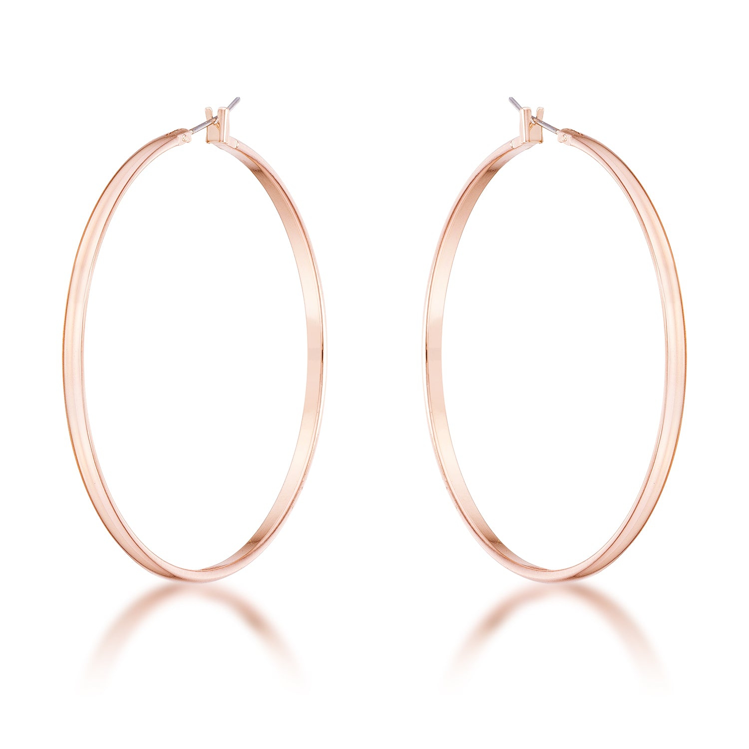 Anneaux classiques plaqués or rose de 55&nbsp;mm