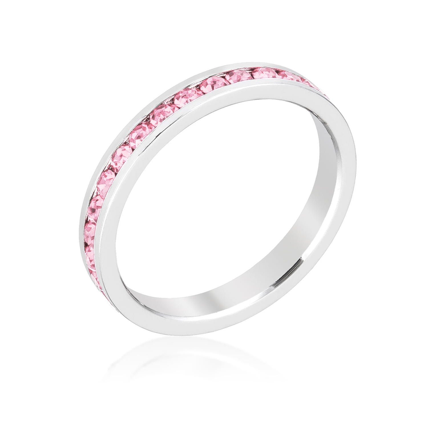 Stylish Stackables Pink Crystal Ring