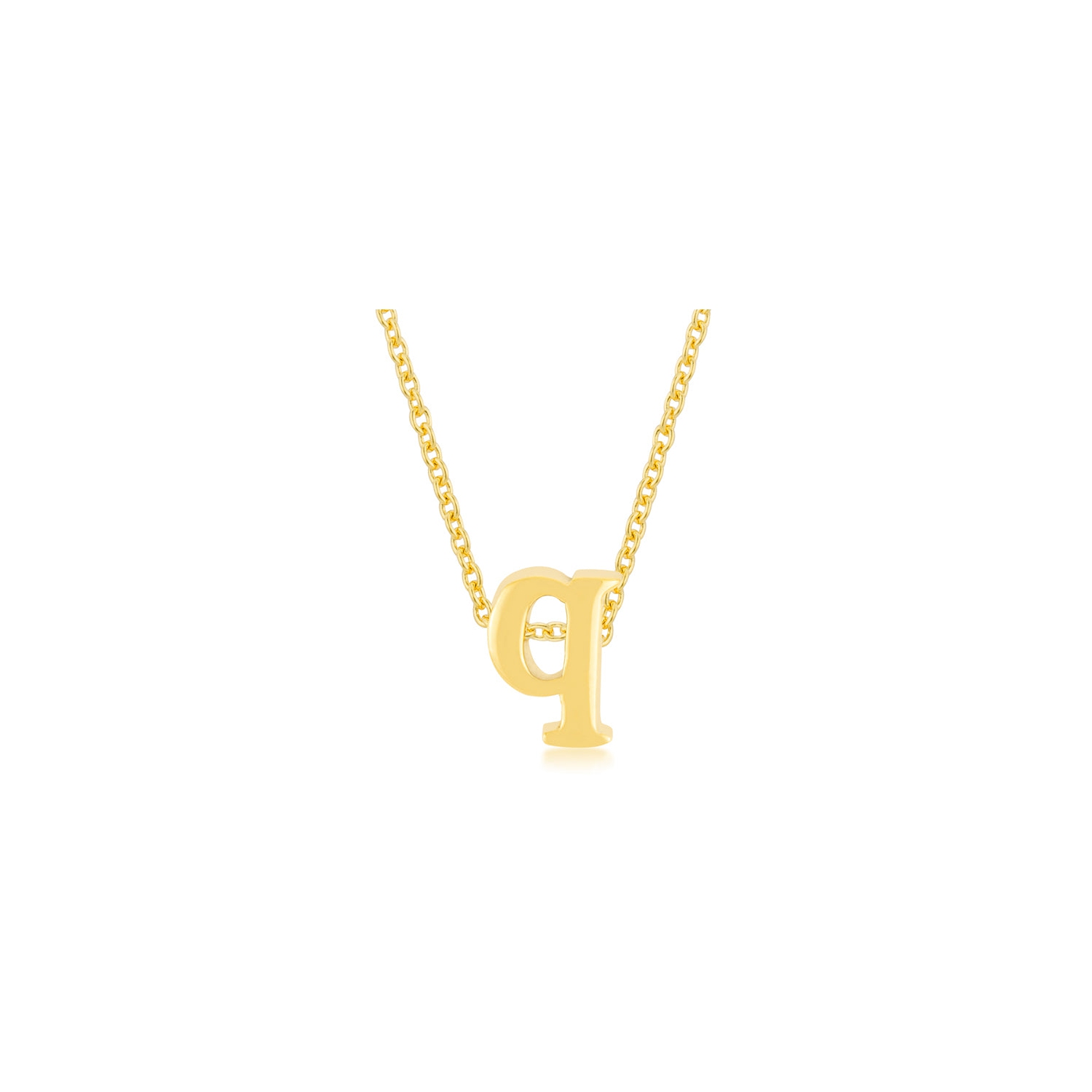 Golden Initial Q Pendant