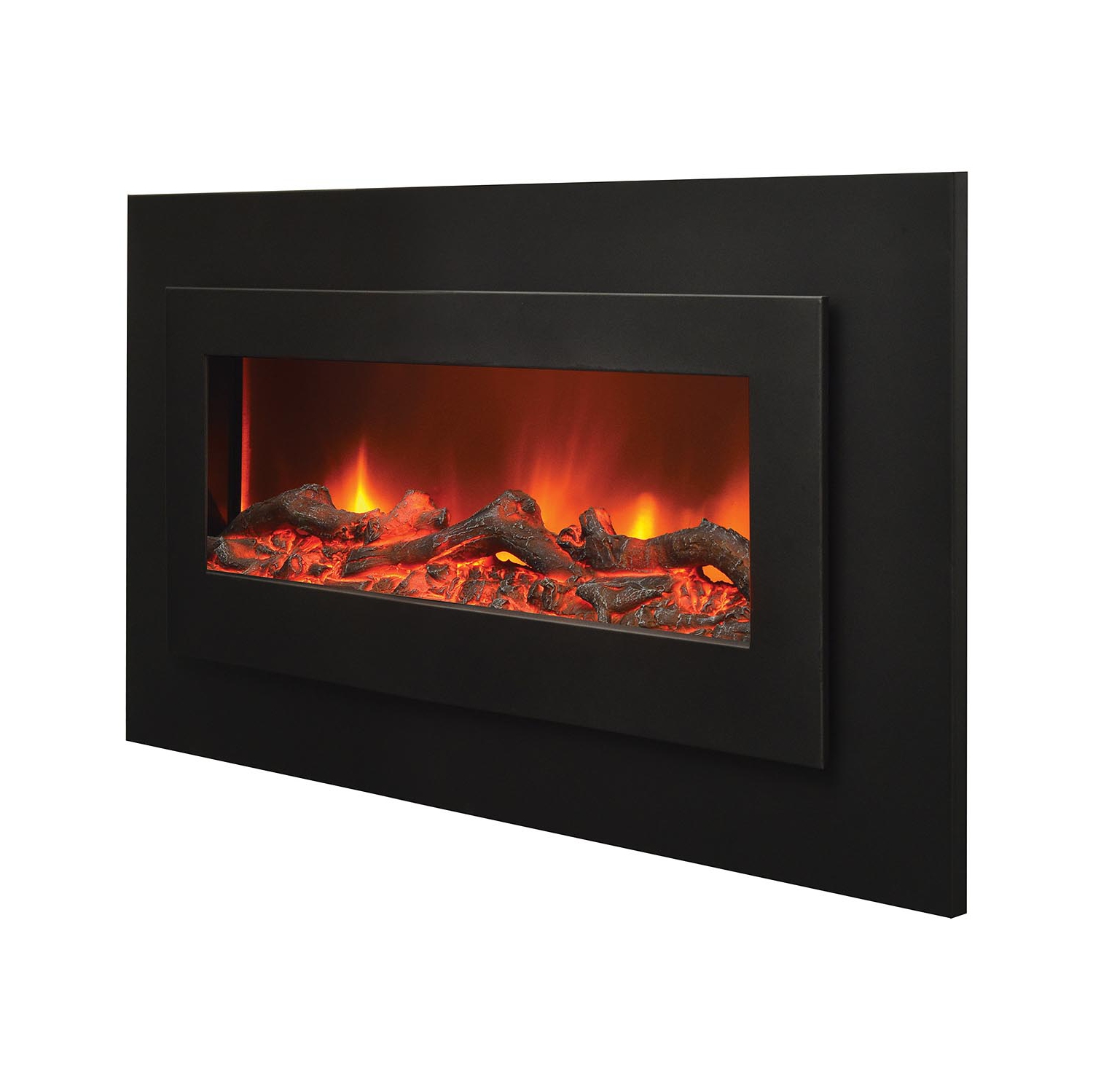 Sierra Flame WM-FML-40-OOB-1 – 40″ - remis à neuf - foyer électrique avec cadre et recouvrement en acier noir