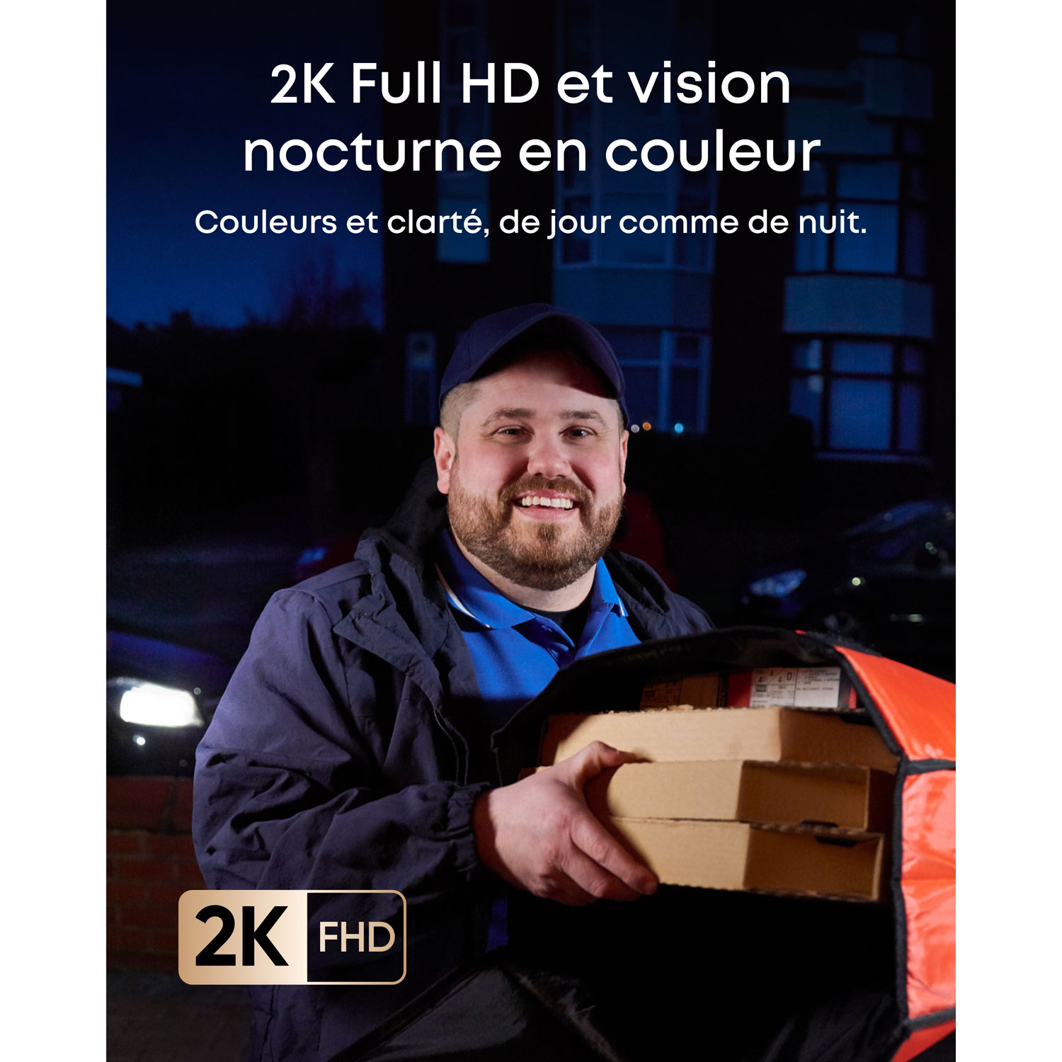 Sonnette vidéo Wi-Fi à deux caméras 2K avec carillon E340 d'eufy - Noir/Blanc