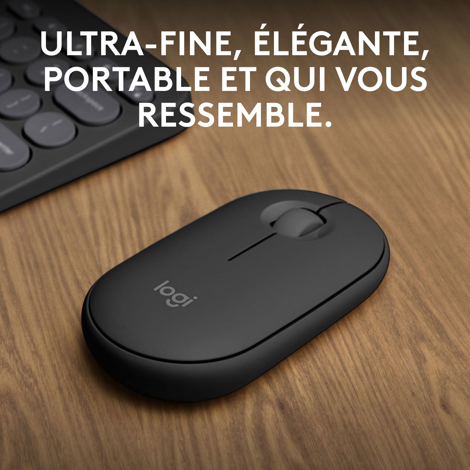 Souris optique Bluetooth de 4000 ppp Pebble 2 M350s de Logitech - Graphite tonal