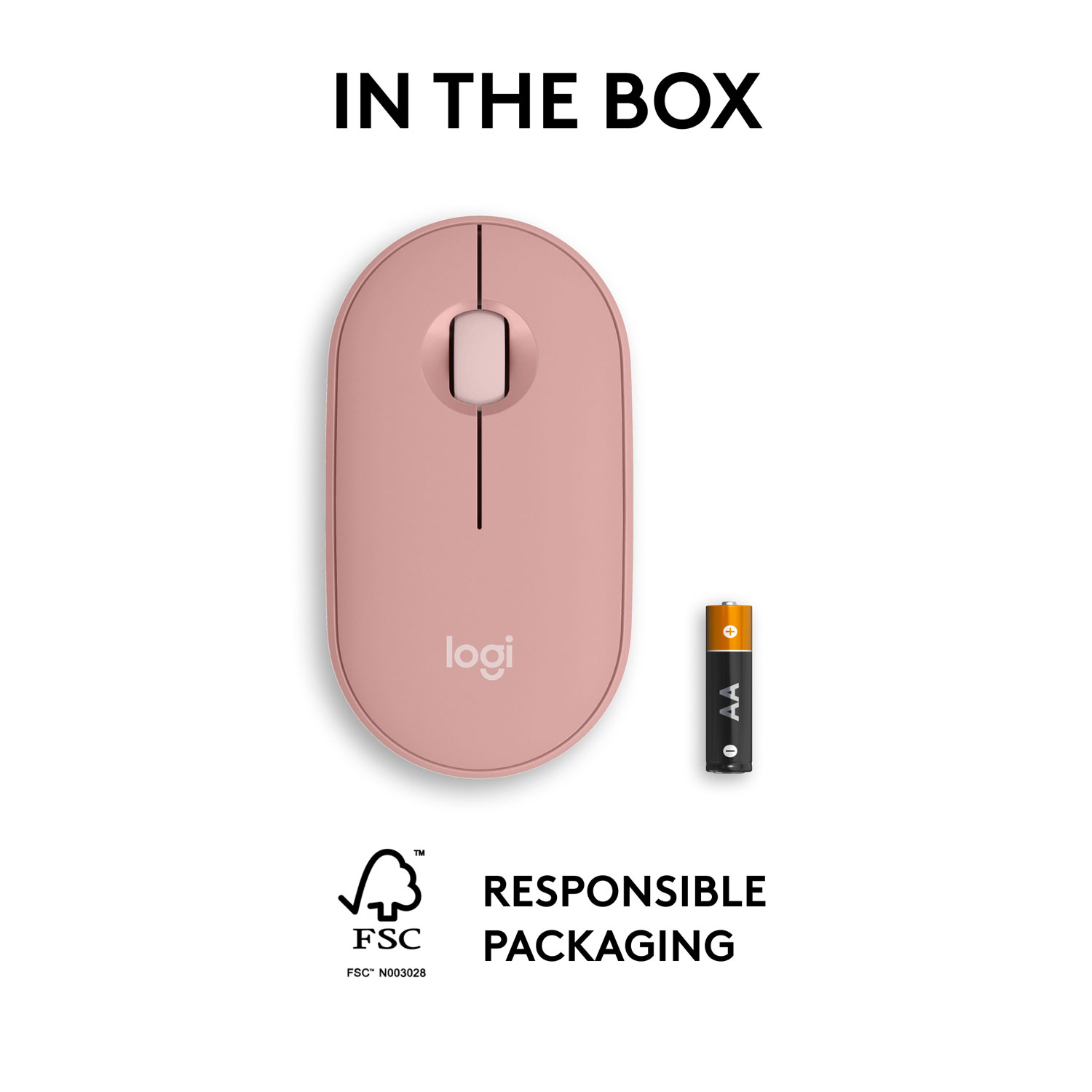 Logitech Pebble 2 M350s 4000 DPI Bluetooth Optical Mouse - Tonal Rose