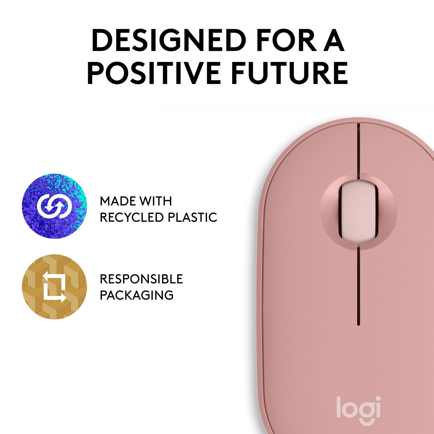 Logitech Pebble 2 M350s 4000 DPI Bluetooth Optical Mouse - Tonal Rose