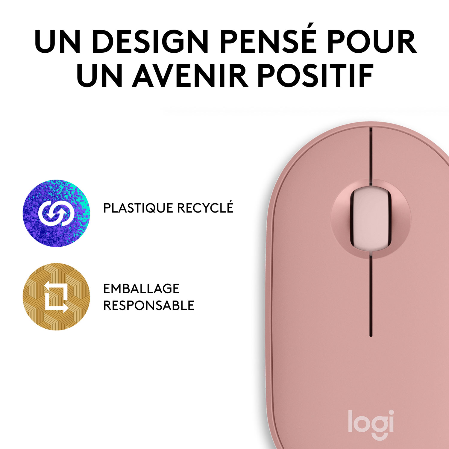 Logitech Pebble 2 M350s 4000 DPI Bluetooth Optical Mouse - Tonal Rose