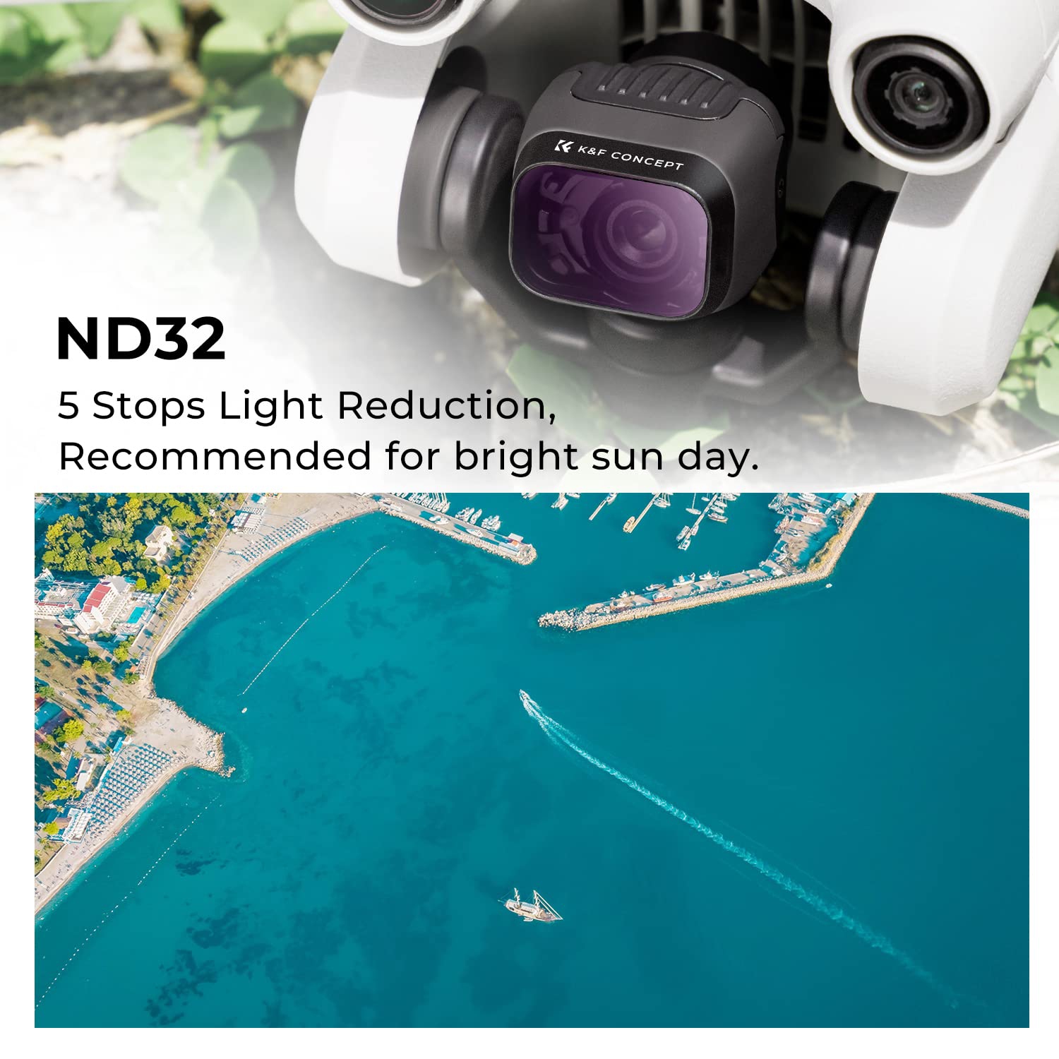 Concept ND32 Filter Compatible with DJI Mini 3 Pro/Mini 3, Waterproof Neutral Density Filters for Drone Camera Lens