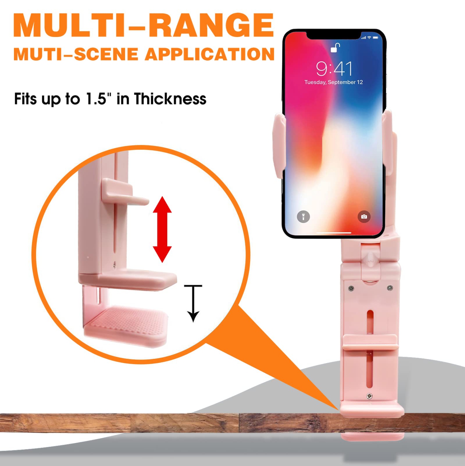 Pink Airplane Phone Holder Flight Stand Travel Essential Accessory Foldable Portable Phone Stand Desk Bed Compatible with iPhone 13 Pro Max Airplane