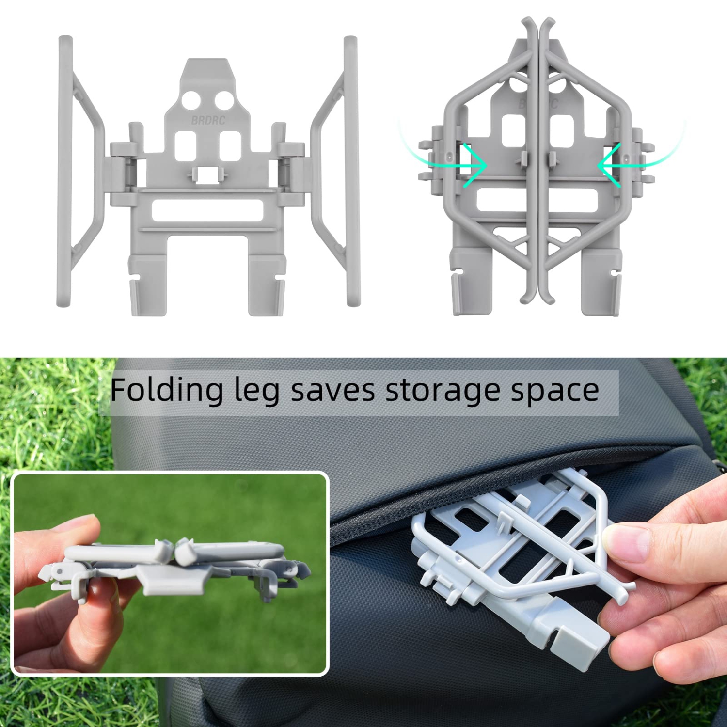 HeiyRC Mini 3 Pro Landing Gear Foldable Landing Extensions Leg Height Extender Quick Release for DJI Mini 3 Pro Drone Accessory