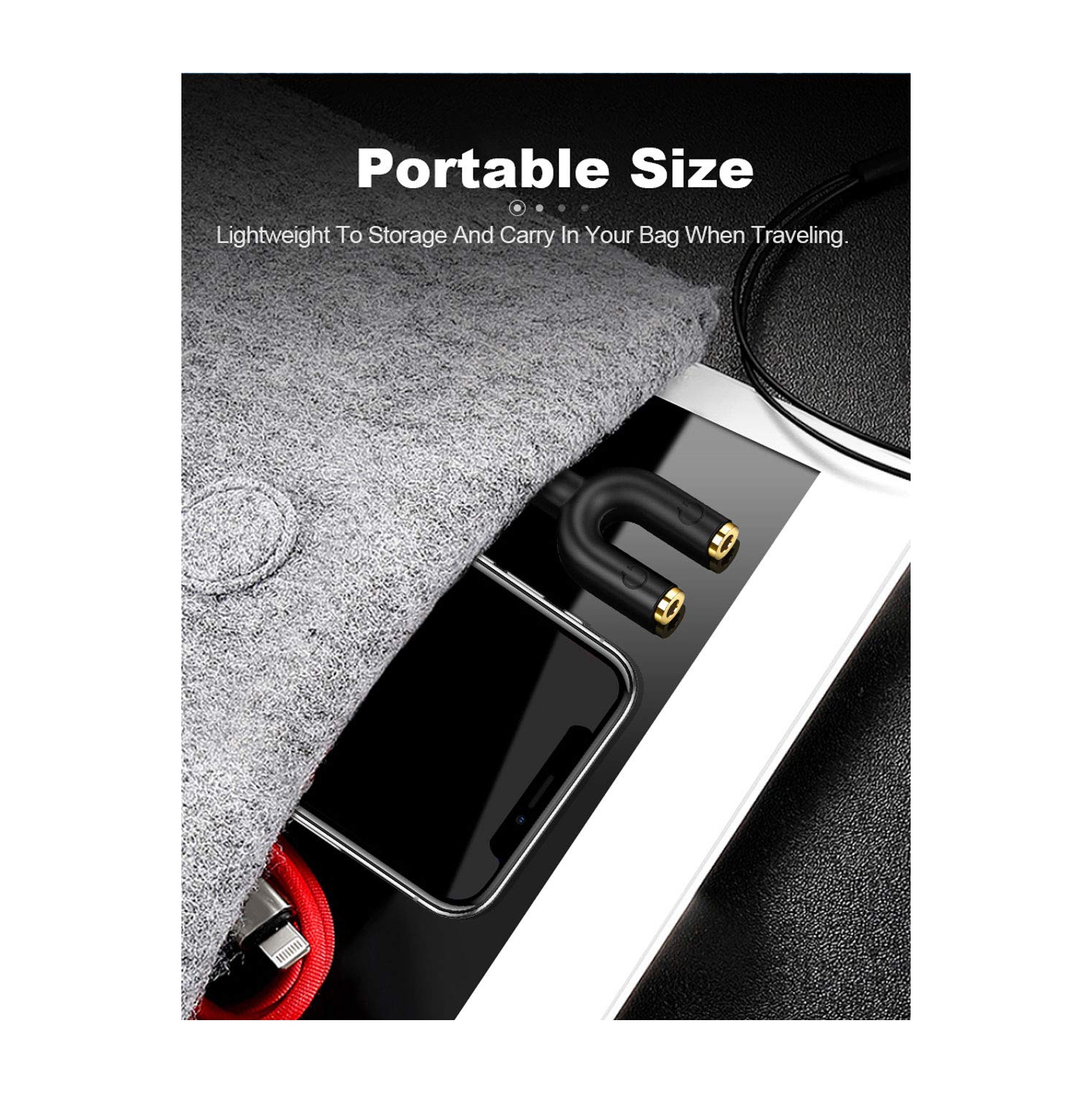 Headphone Splitter, 3.5mm Audio Splitter Adapter, Y Jack Splitter U Shape Connectors 3.5mm Male to 2 Female,Compatible with Headphone,Suitable for