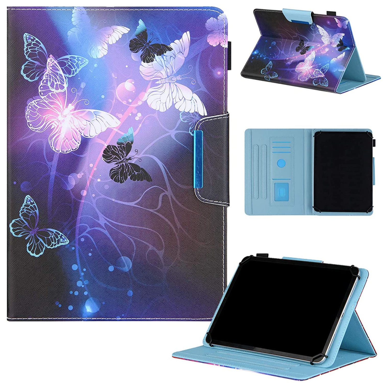 Universal 10 10.1 Inch Android Tablet Case, Universal Tablet Case Cover for 10 10.1 Inch Tablet, Dluggs PU Leather Stand Wallet Case for 9.5-10.5