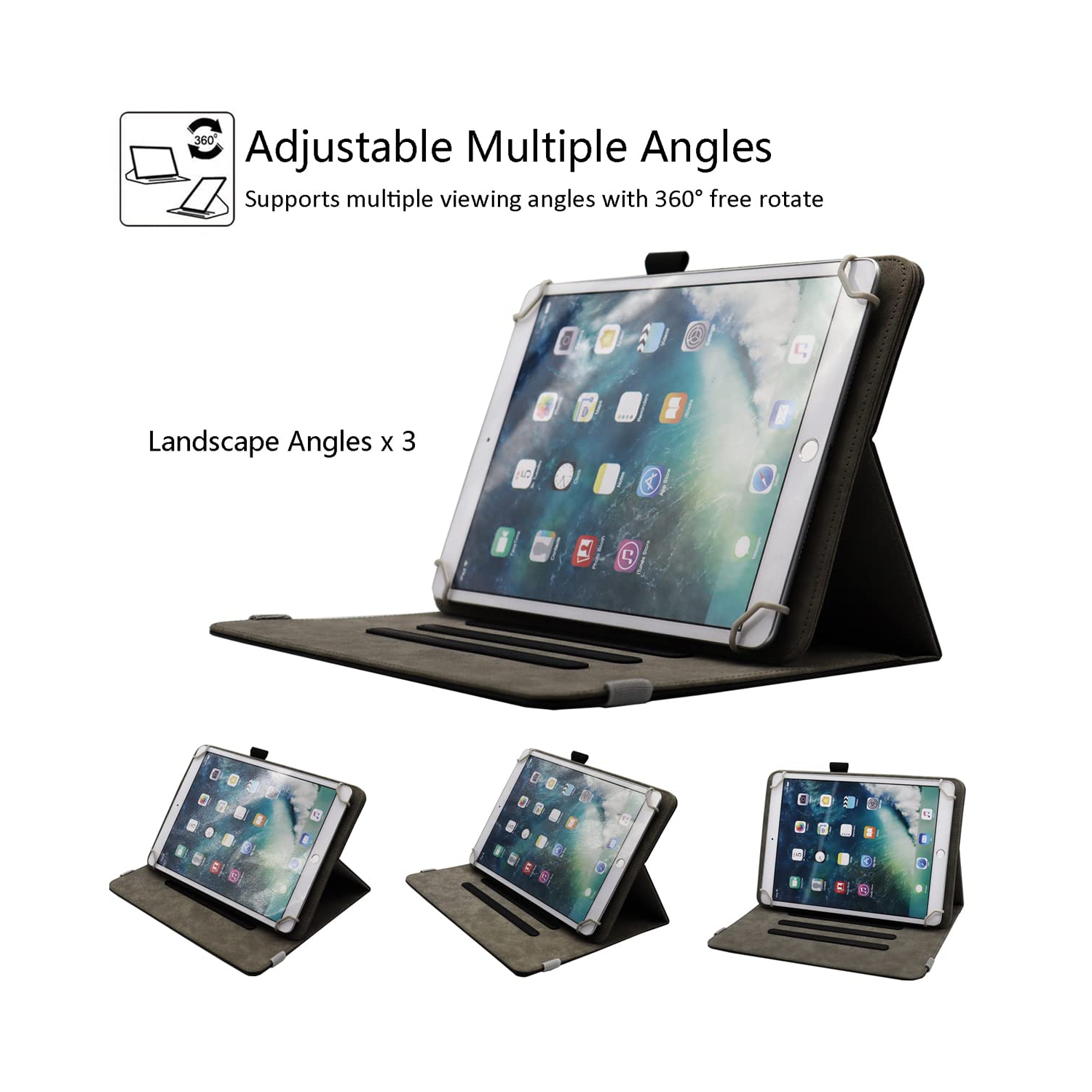 Universal 10 10.1 Inch Android Tablet Case, Universal Tablet Rotating Case Cover for 10 10.1 Inch Tablet, Dluggs 360 Degree Rotating Case for