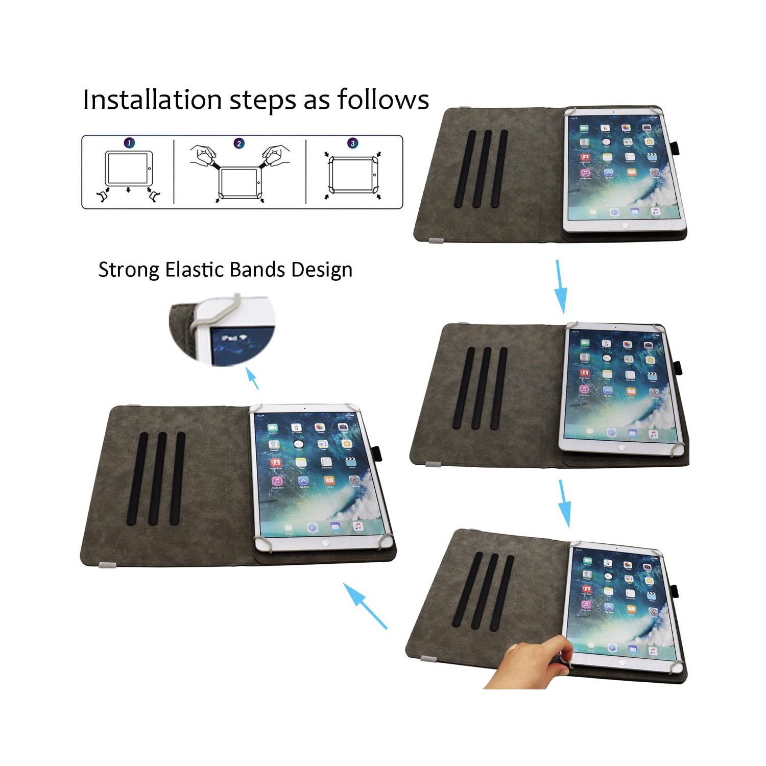 Universal 10 10.1 Inch Android Tablet Case, Universal Tablet Rotating Case Cover for 10 10.1 Inch Tablet, Dluggs 360 Degree Rotating Case for