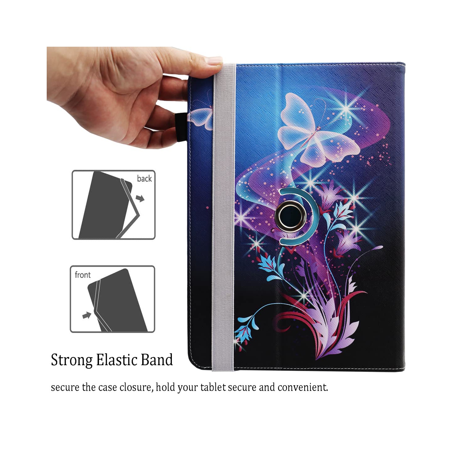 Universal 10 10.1 Inch Android Tablet Case, Universal Tablet Rotating Case Cover for 10 10.1 Inch Tablet, Dluggs 360 Degree Rotating Case for