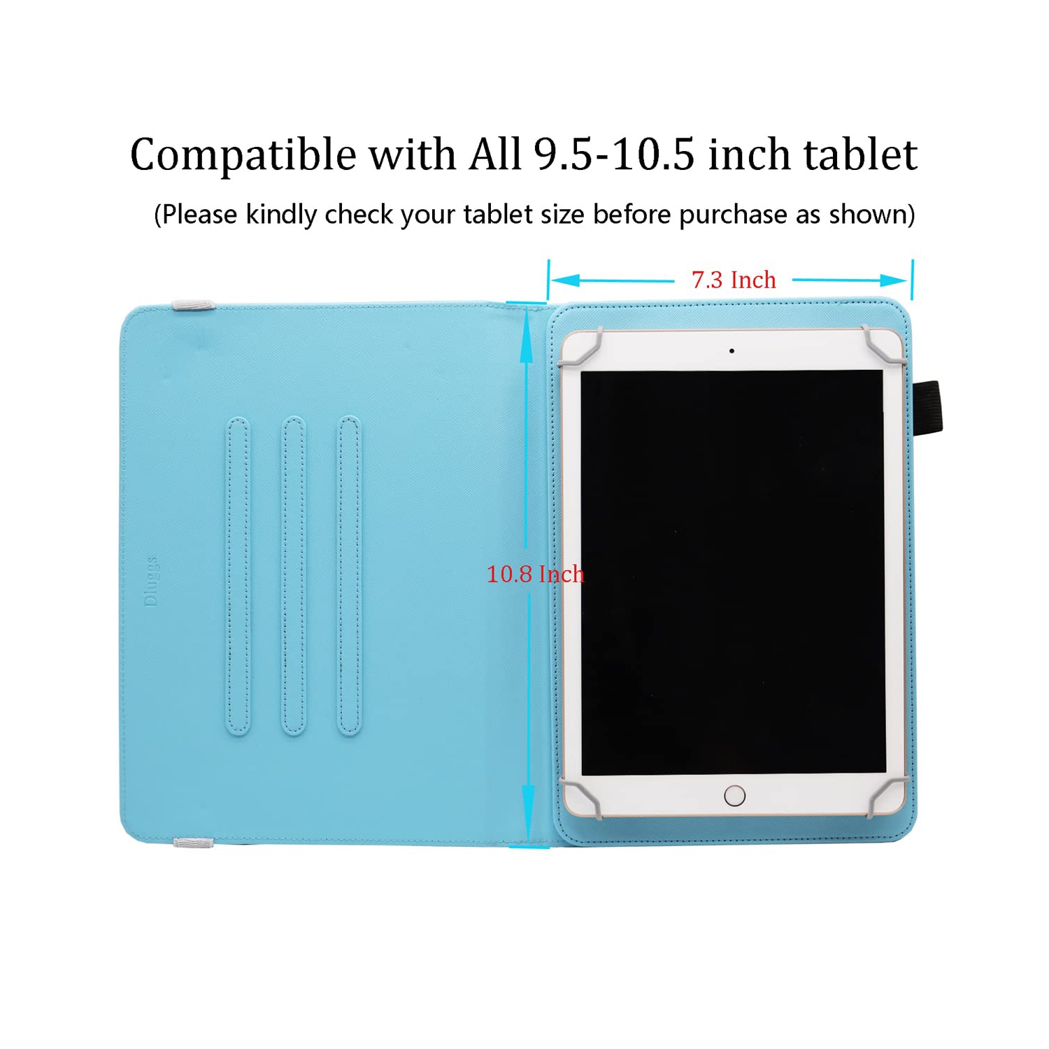 Universal 10 10.1 Inch Android Tablet Case, Universal Tablet Rotating Case Cover for 10 10.1 Inch Tablet, Dluggs 360 Degree Rotating Case for