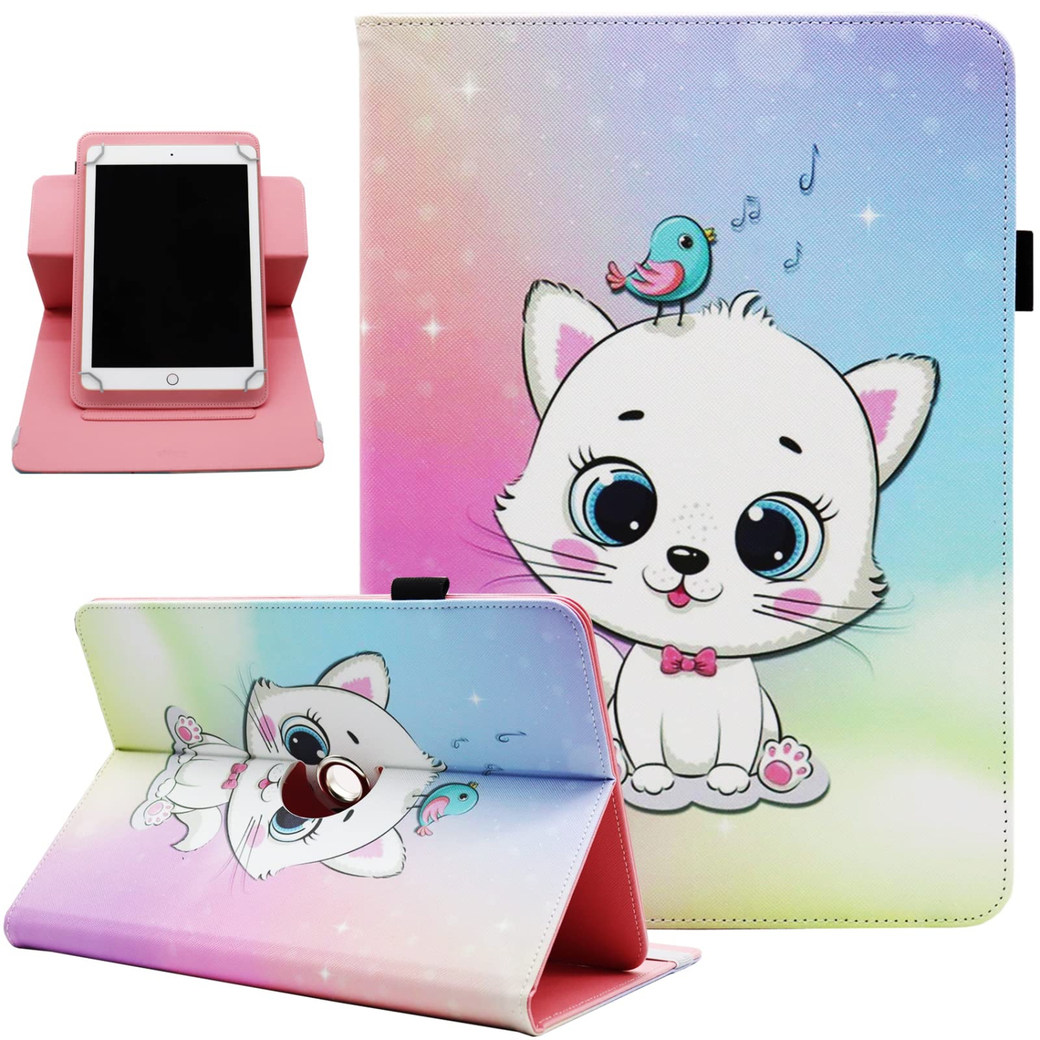 Universal 10 10.1 Inch Android Tablet Case, Universal Tablet Rotating Case Cover for 10 10.1 Inch Tablet, Dluggs 360 Degree Rotating Case for