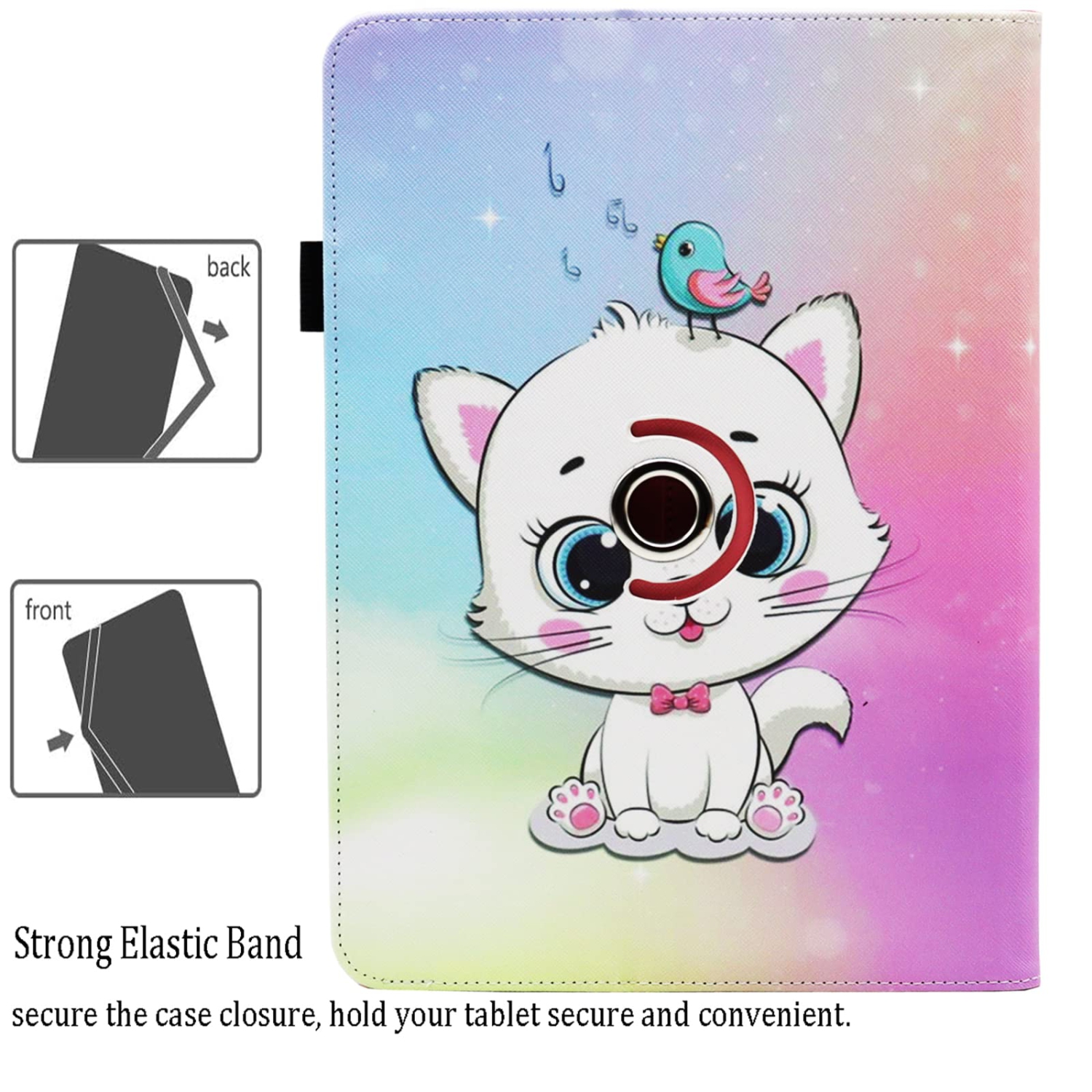 Universal 10 10.1 Inch Android Tablet Case, Universal Tablet Rotating Case Cover for 10 10.1 Inch Tablet, Dluggs 360 Degree Rotating Case for