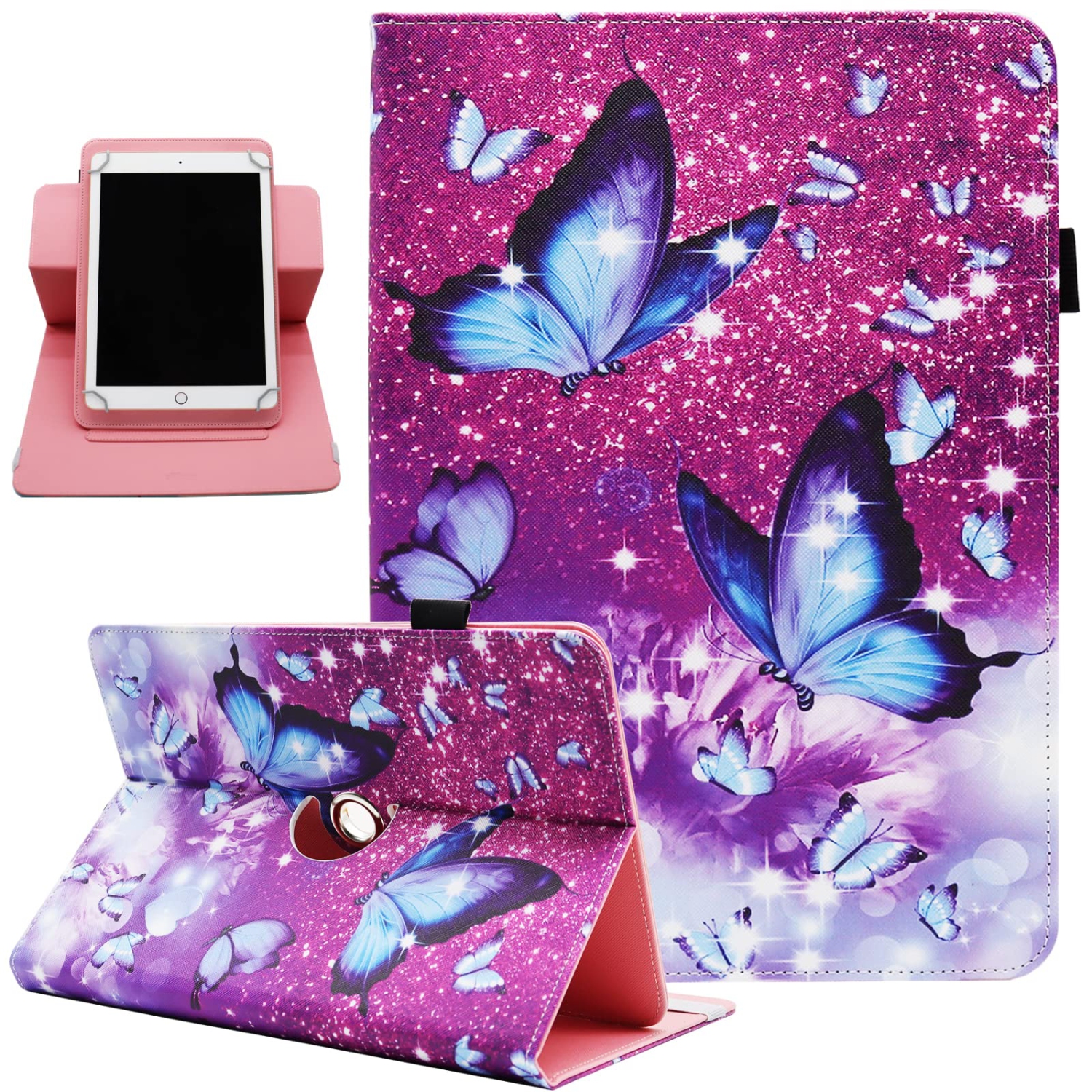 Étui universel pour tablette Android de 10 10,1 po, étui rotatif universel pour tablette de 10 10,1 po, étui pivotant Dluggs à 360 degrés pour