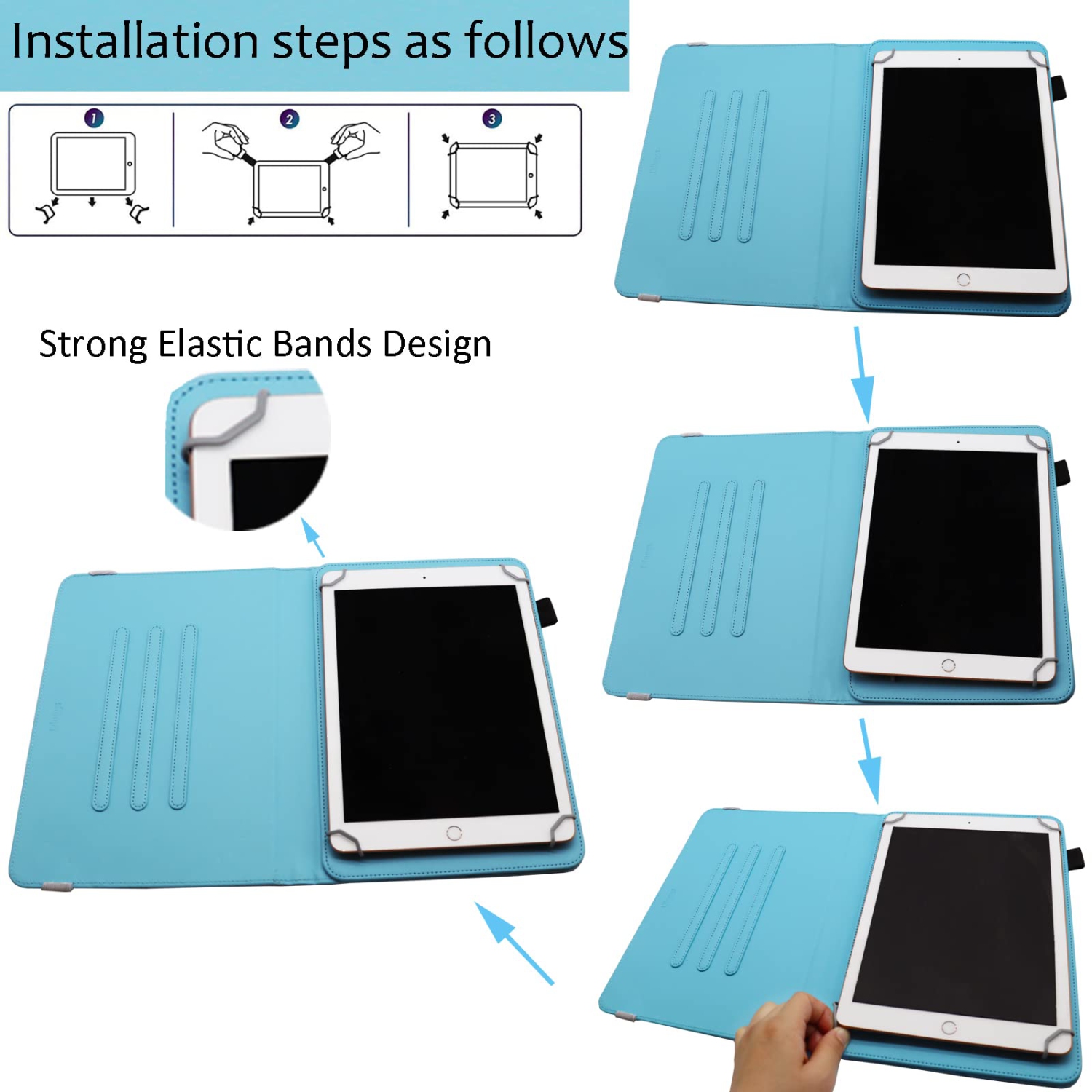 Universal 10 10.1 Inch Android Tablet Case, Universal Tablet Rotating Case Cover for 10 10.1 Inch Tablet, Dluggs 360 Degree Rotating Case for