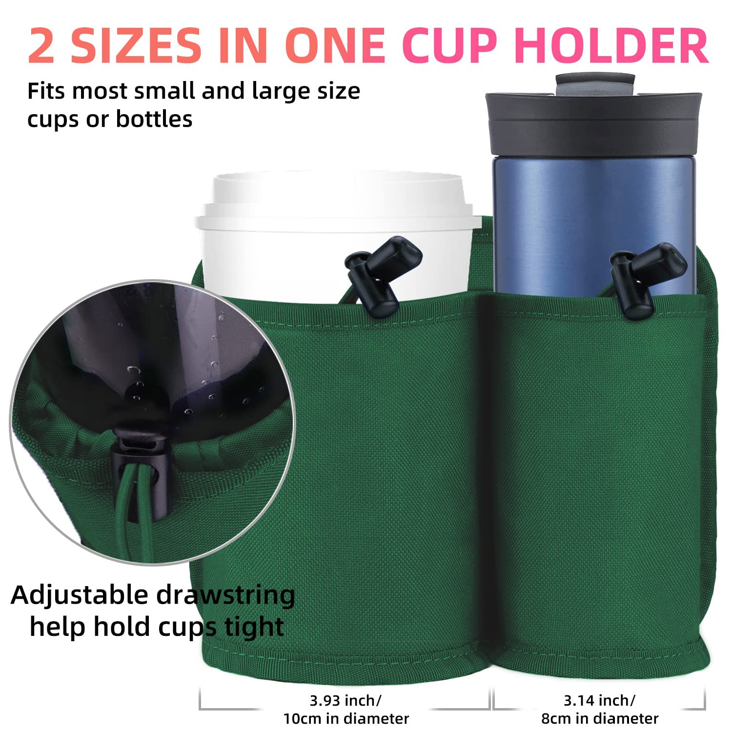 Luggage Travel Cup Holders Fits Roll on Suitcase Handles Attachment Drinks Carrier for Drink Beverages Coffee Mugs Travel Essential Flight Attendant