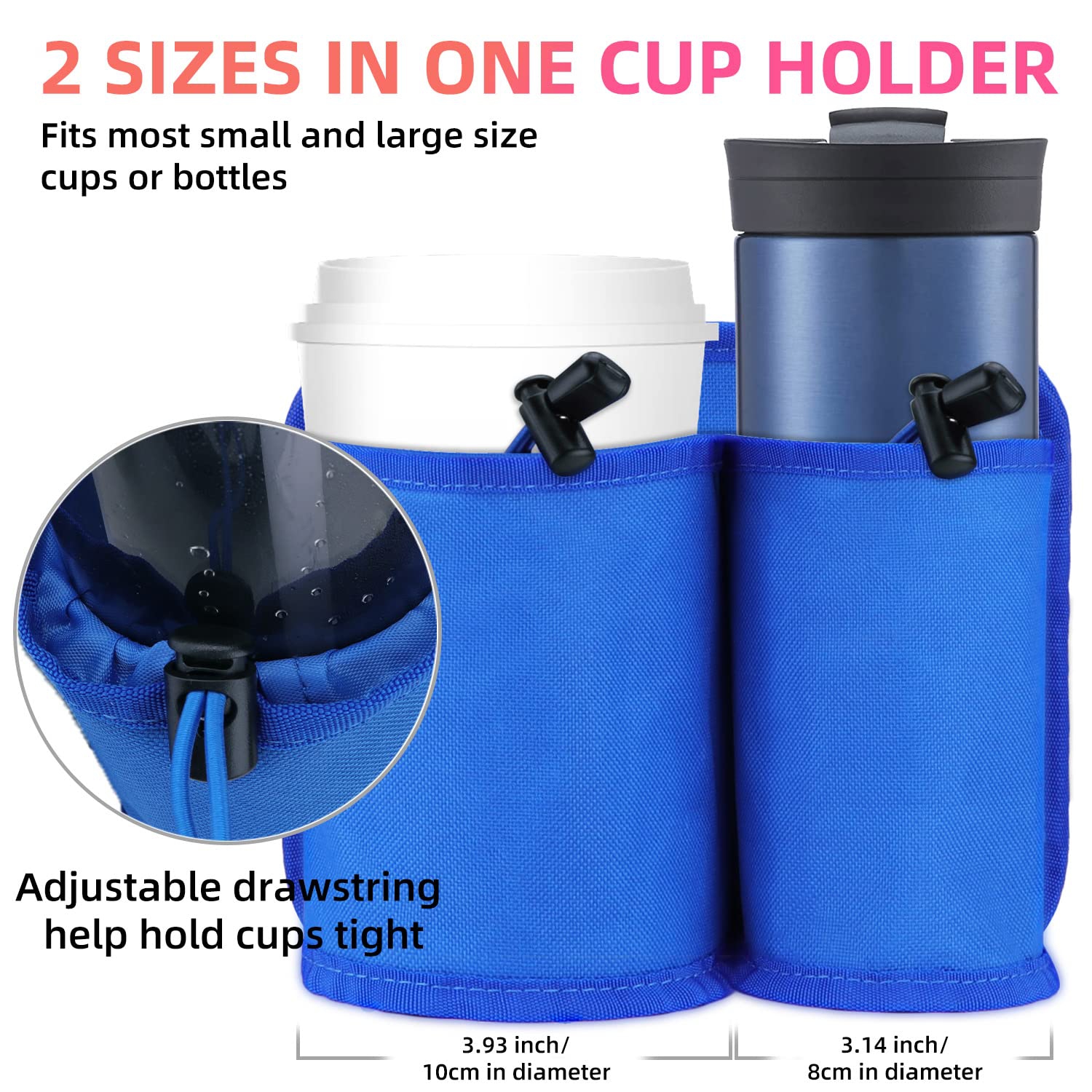 Luggage Travel Cup Holders Fits Roll on Suitcase Handles Attachment Drinks Carrier for Drink Beverages Coffee Mugs Travel Essential Flight Attendant