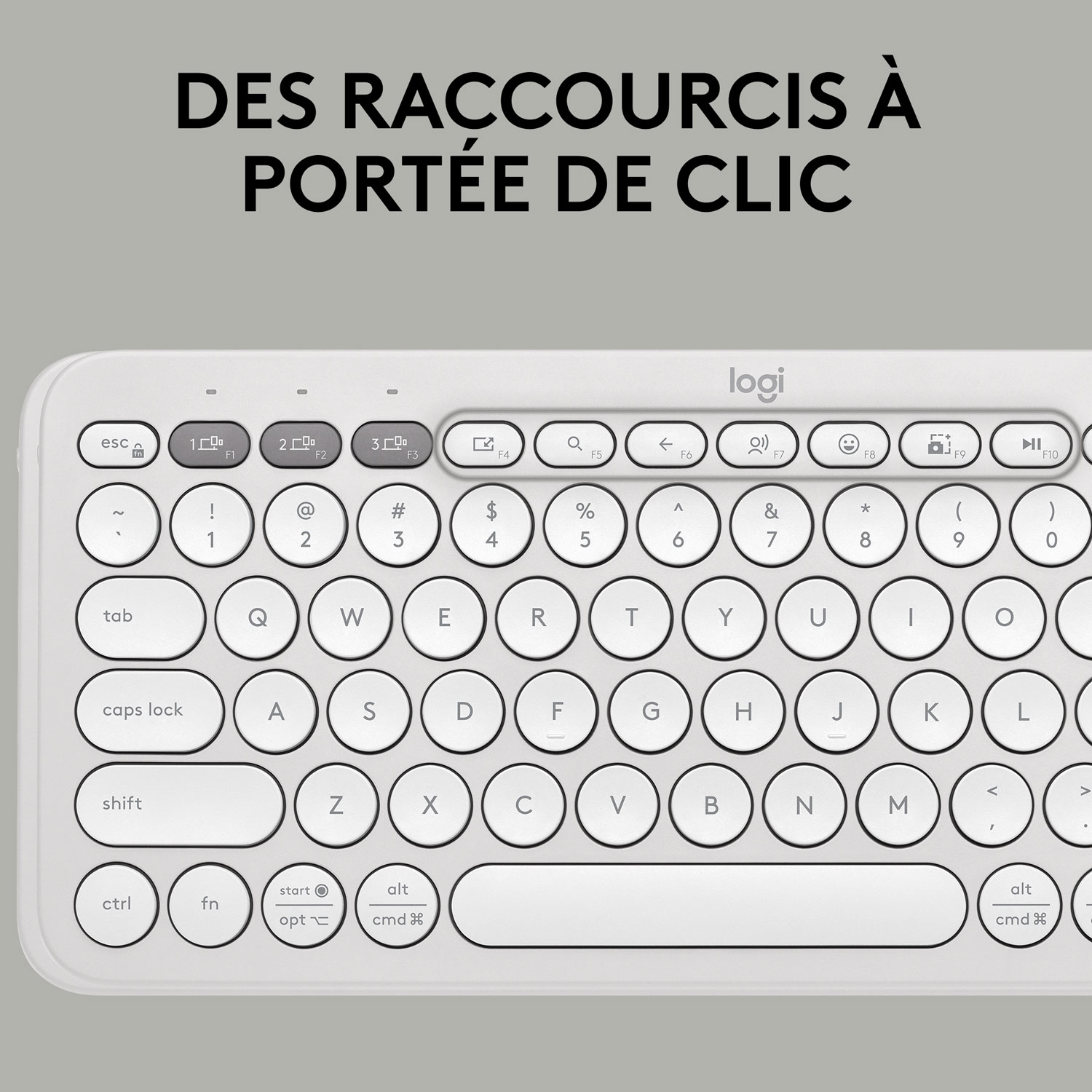 Ensemble avec souris optique et clavier ergonomique Bluetooth Pebble 2 de Logitech - Blanc - Anglais