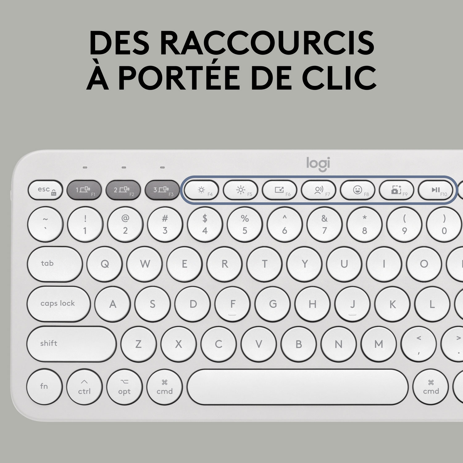 Logitech Pebble 2 Bluetooth Optical Ergonomic Keyboard & Mouse Combo for Mac - White