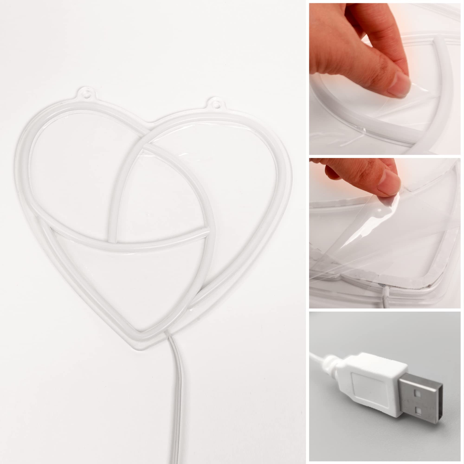 Love Neon Lamp, Light up LED Heart Pink Sign with USB Powered, Art Wall Home Room Table Decor for Kids Birthday Girls Women Wedding Party Valentines