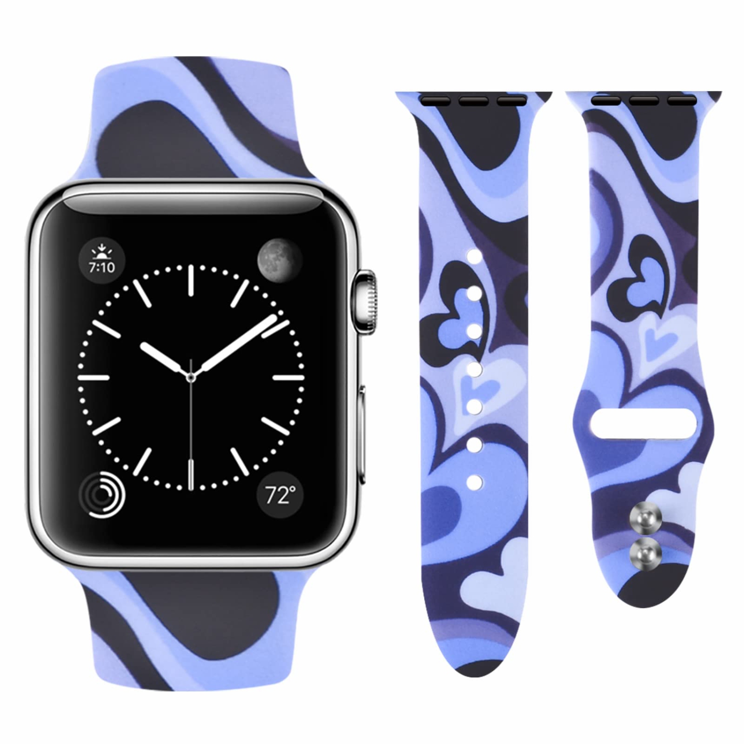Apple Watch Band 38mm 40mm 41mm for Women Men, Soft Silicone Replacement Strap Sport Band for iWatch Band Series SE/SE 2/9/8/7/6/5/4/3/2/1