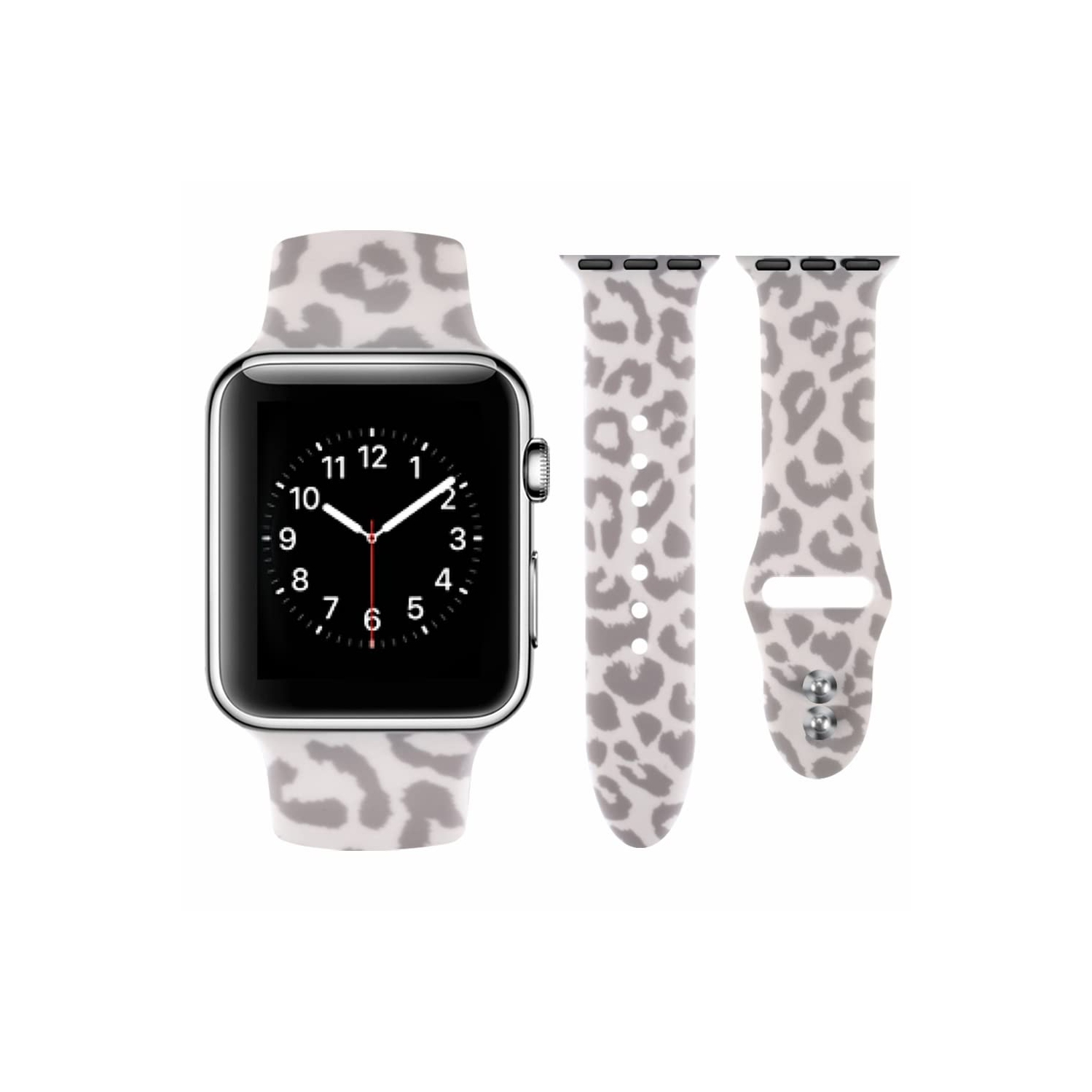 Apple Watch Band 38mm 40mm 41mm for Women Men, Soft Silicone Replacement Strap Sport Band for iWatch Band Series SE/SE 2/9/8/7/6/5/4/3/2/1