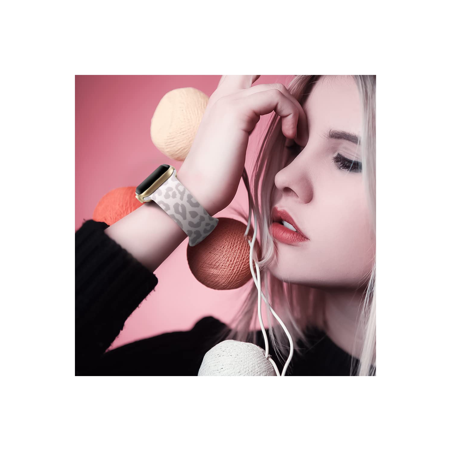 Apple Watch Band 38mm 40mm 41mm for Women Men, Soft Silicone Replacement Strap Sport Band for iWatch Band Series SE/SE 2/9/8/7/6/5/4/3/2/1