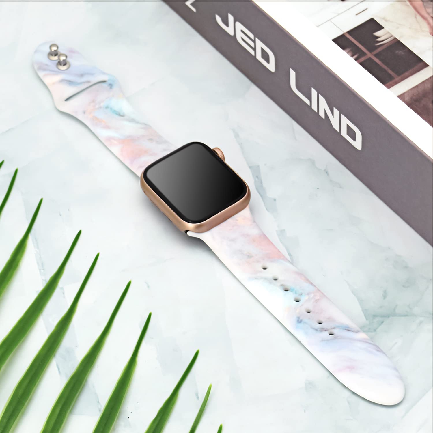 Apple Watch Band 38mm 40mm 41mm for Women Men, Soft Silicone Replacement Strap Sport Band for iWatch Band Series SE/SE 2/9/8/7/6/5/4/3/2/1