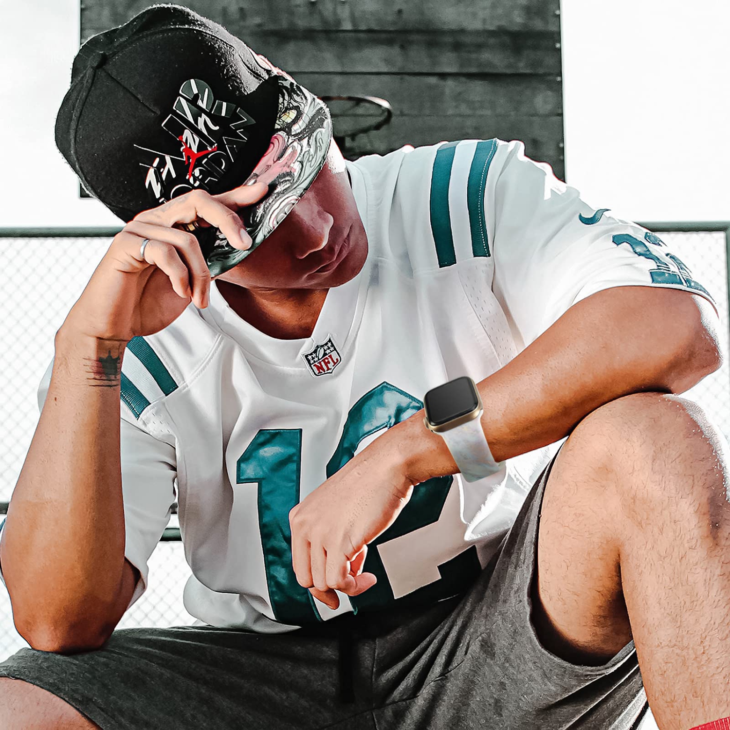 Apple Watch Band 38mm 40mm 41mm for Women Men, Soft Silicone Replacement Strap Sport Band for iWatch Band Series SE/SE 2/9/8/7/6/5/4/3/2/1