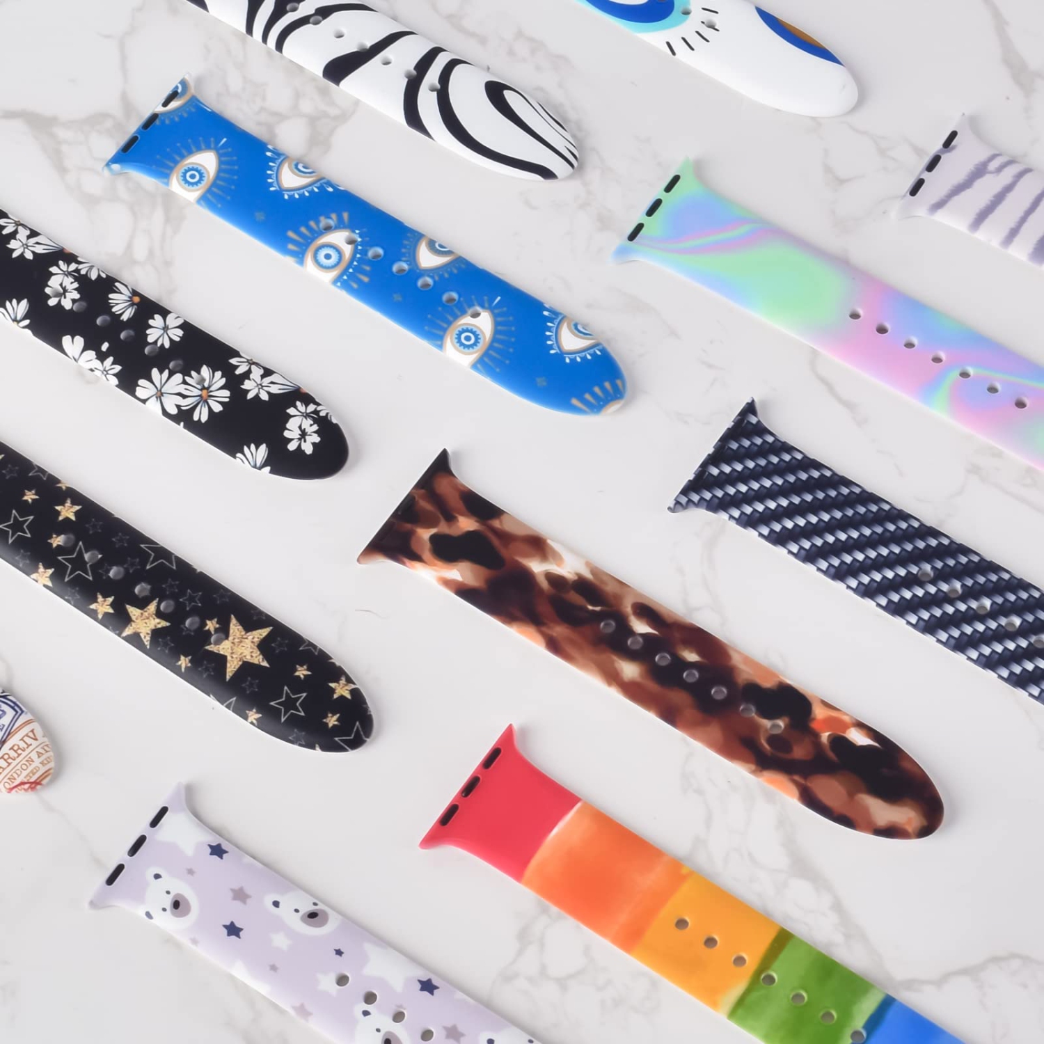 Apple Watch Band 38mm 40mm 41mm for Women Men, Soft Silicone Replacement Strap Sport Band for iWatch Band Series SE/SE 2/9/8/7/6/5/4/3/2/1