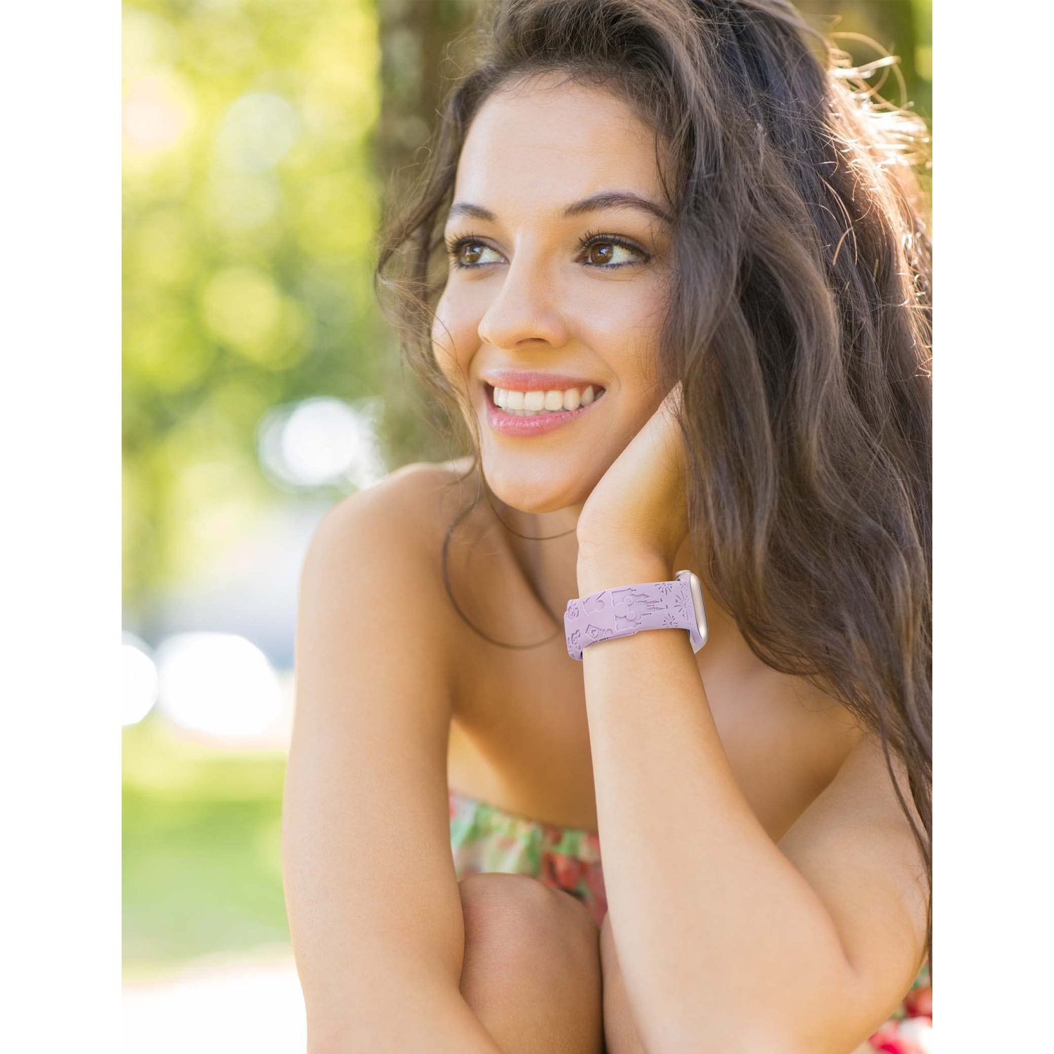 2 Packs Cartoon Engraved Bands Compatible with Apple Watch Bands 49mm 45mm 44mm 42mm Women, Cute Designer Soft Silicone Strap for iWatch Series