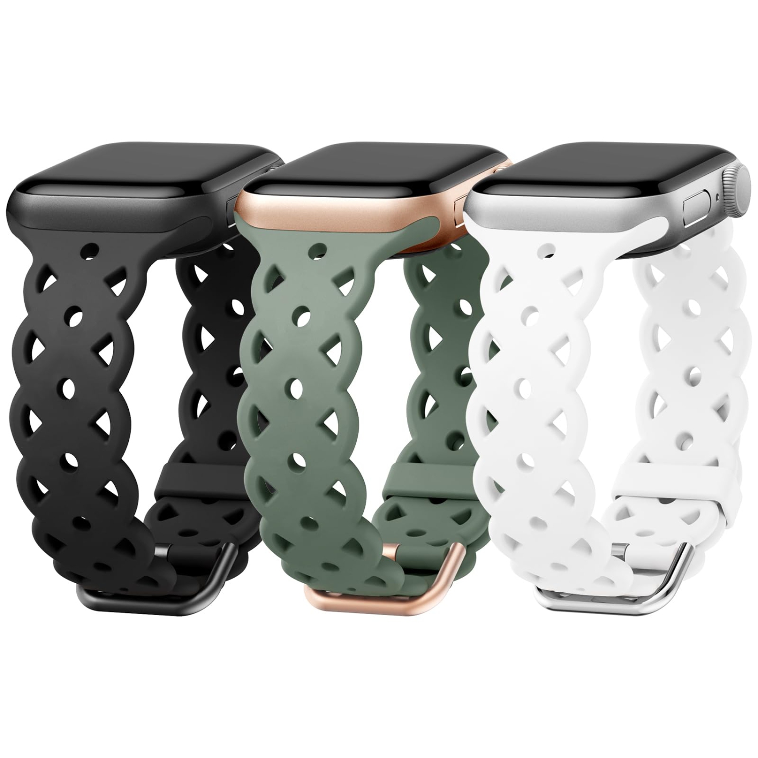 Bracelets en silicone en dentelle compatibles avec le bracelet Apple Watch 42&nbsp;mm 49&nbsp;mm pour hommes 45&nbsp;mm de 44&nbsp;mm, bracelets