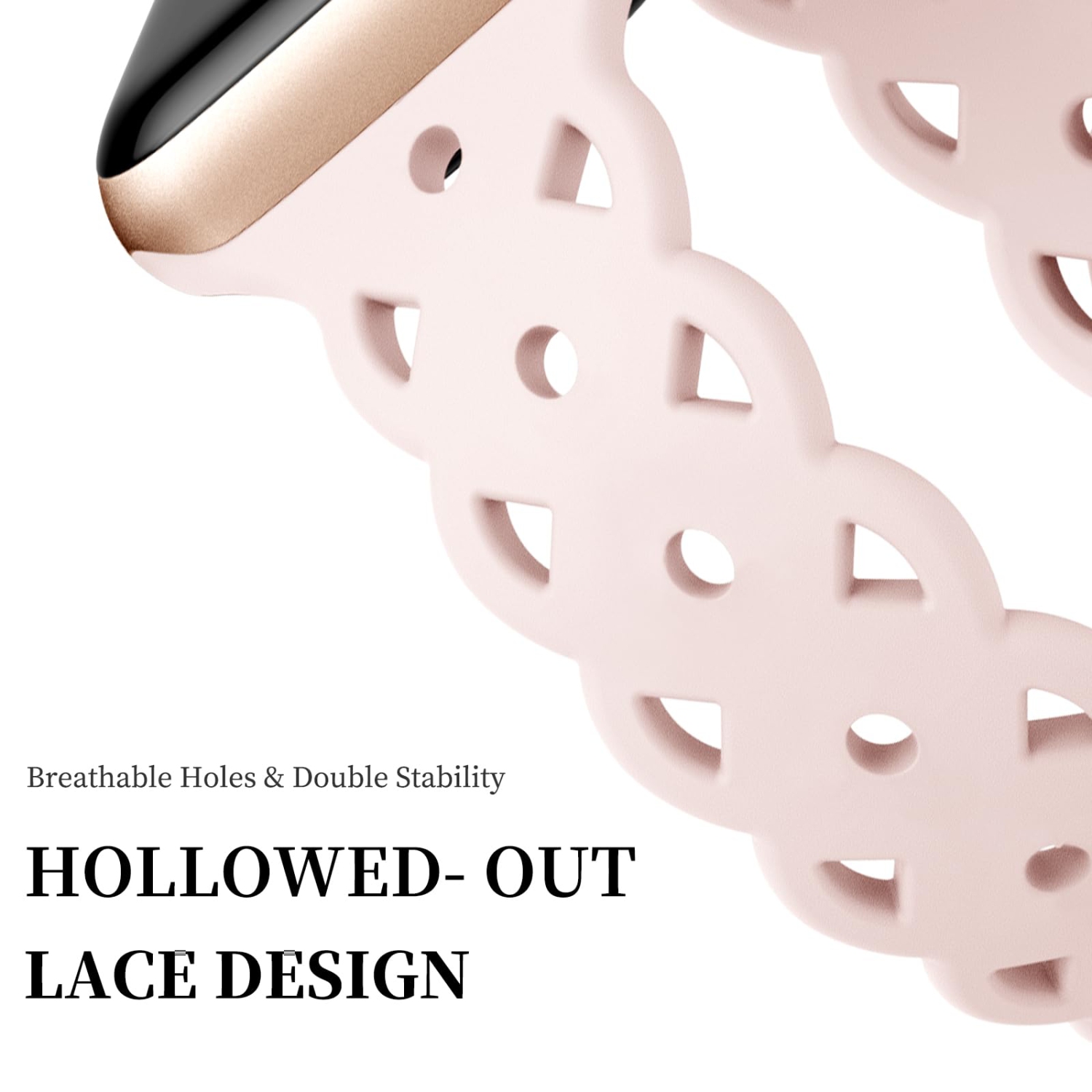 Bracelets en silicone en dentelle compatibles avec le bracelet Apple Watch 40&nbsp;mm 41&nbsp;mm pour femmes de 38&nbsp;mm, bracelets sport à