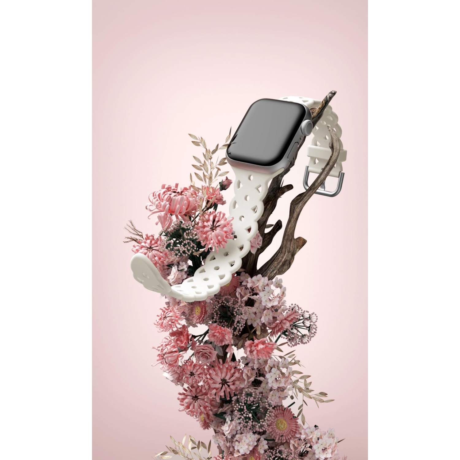 Bracelets en silicone en dentelle compatibles avec le bracelet Apple Watch 40&nbsp;mm 41&nbsp;mm pour femmes de 38&nbsp;mm, bracelets sport à